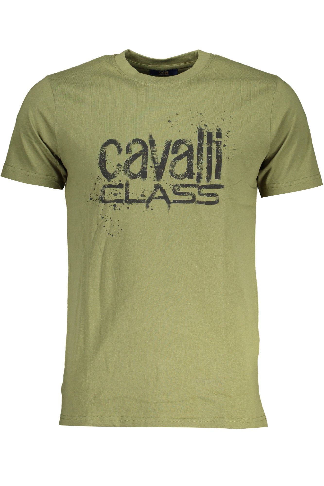 CAVALLI CLASS GREEN MEN'S SHORT SLEEVED T-SHIRT