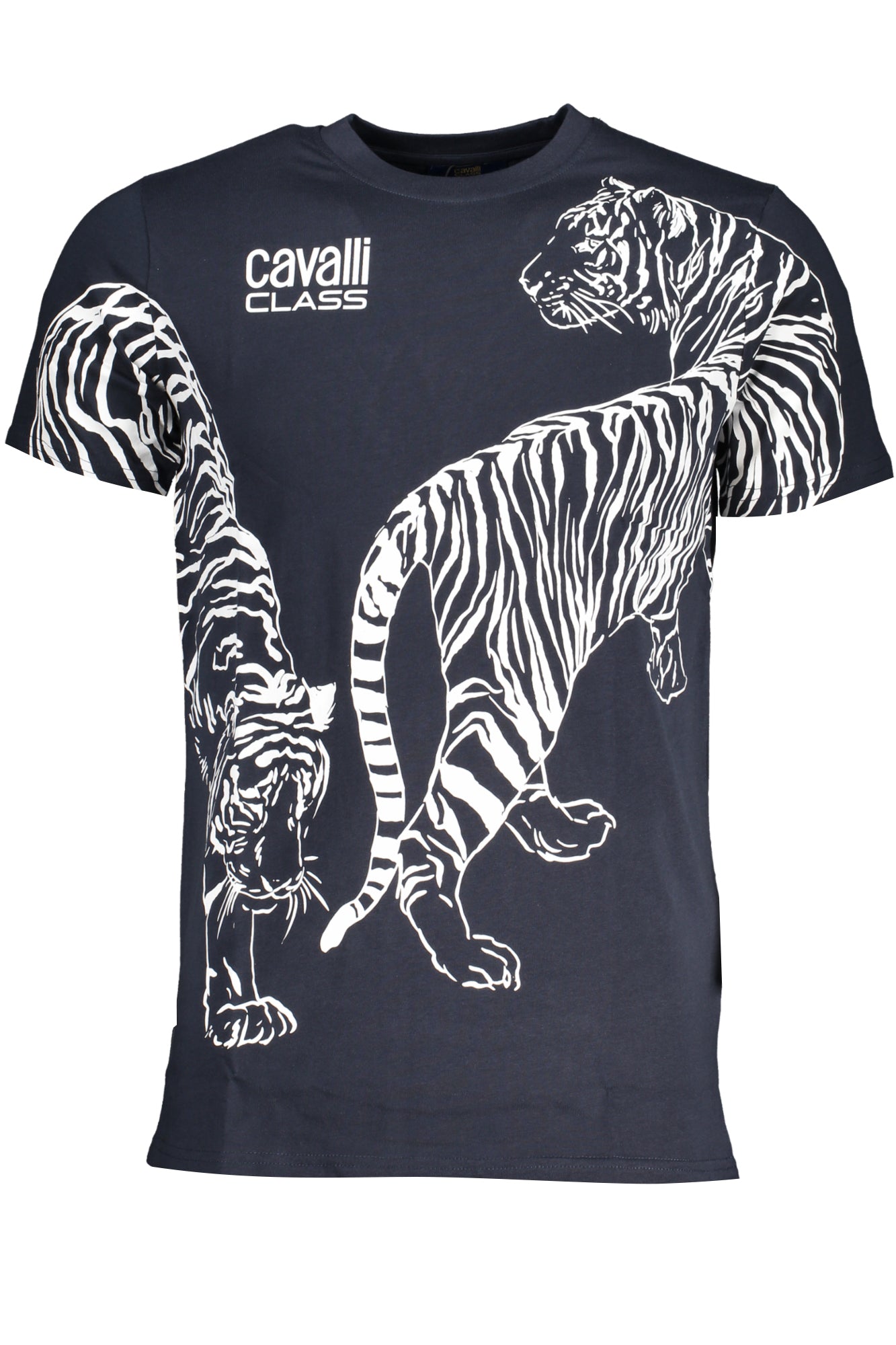CAVALLI CLASS MEN'S SHORT SLEEVED T-SHIRT BLUE
