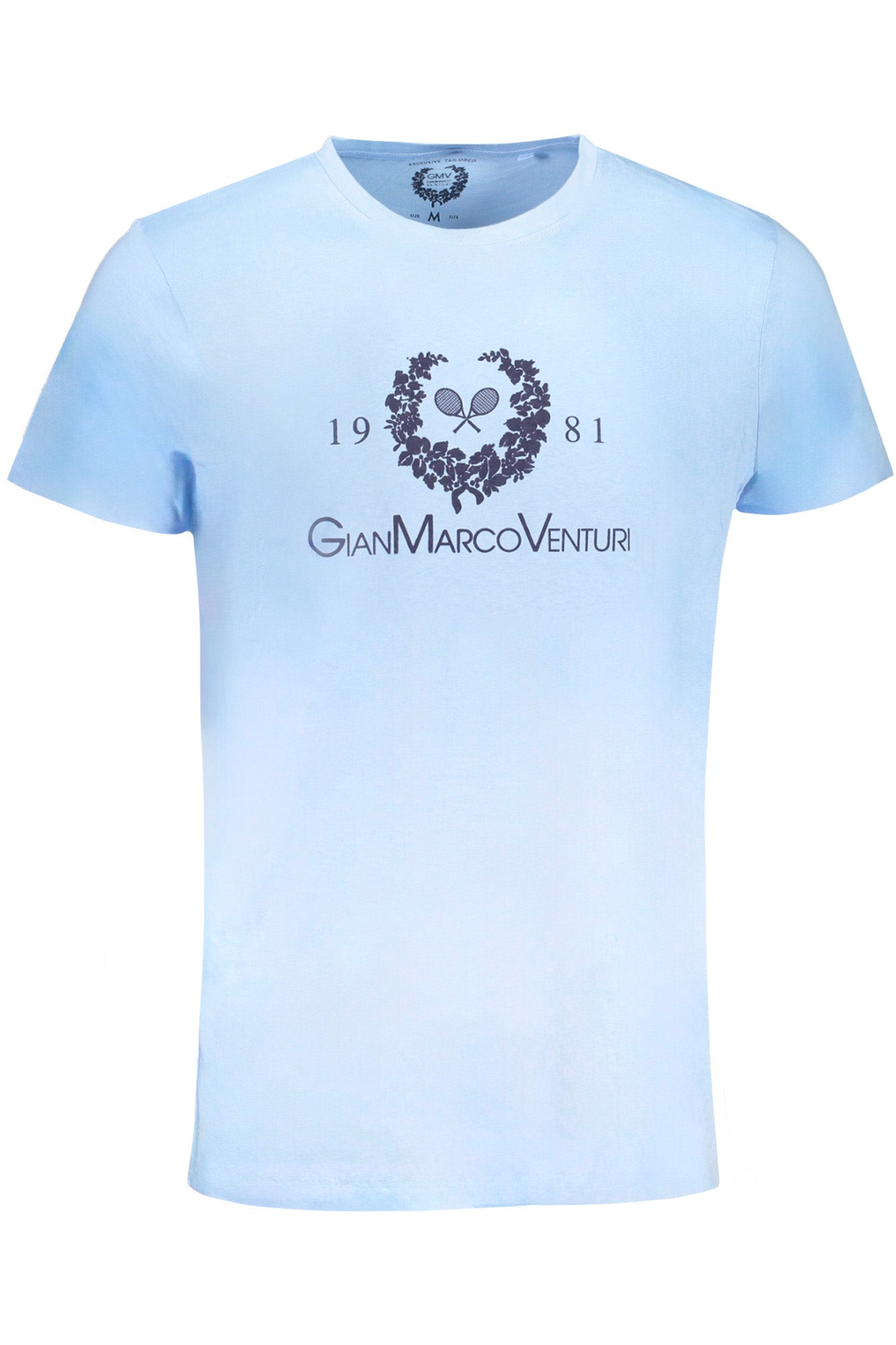 GIAN MARCO VENTURI MEN'S SHORT SLEEVED T-SHIRT BLUE