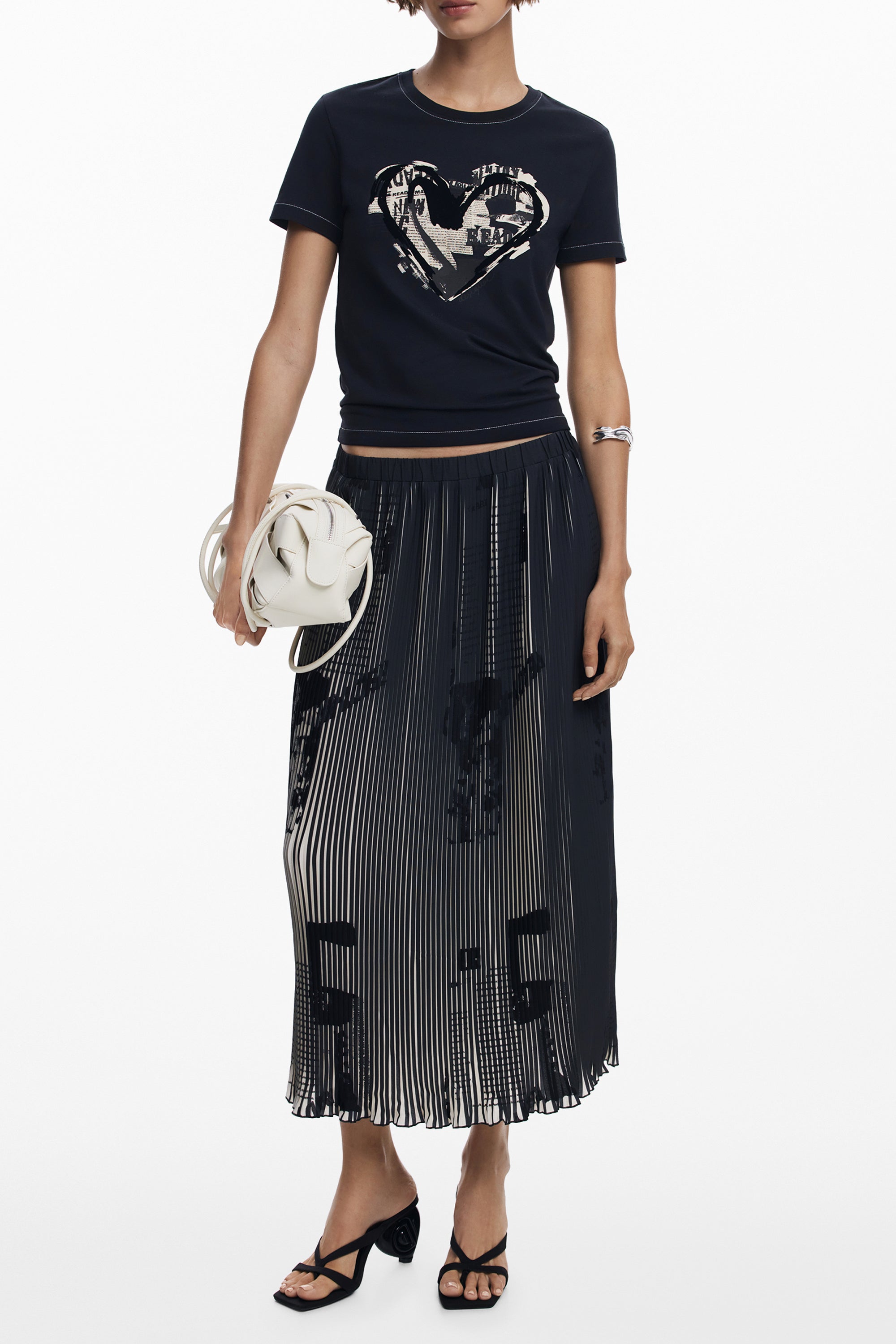 DESIGUAL WOMEN'S LONG SKIRT BLACK