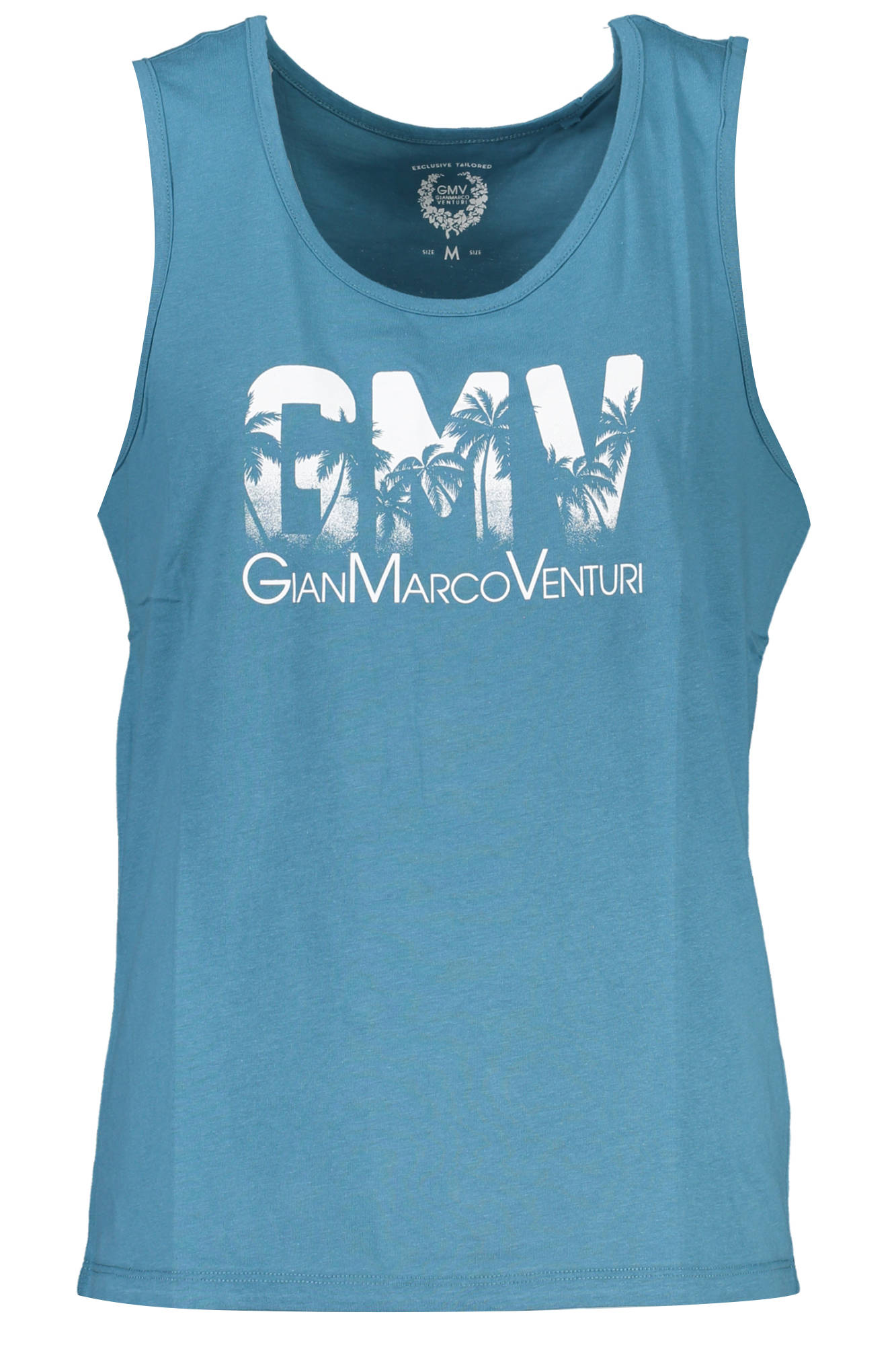 GIAN MARCO VENTURI MEN'S BLUE TANK TOP
