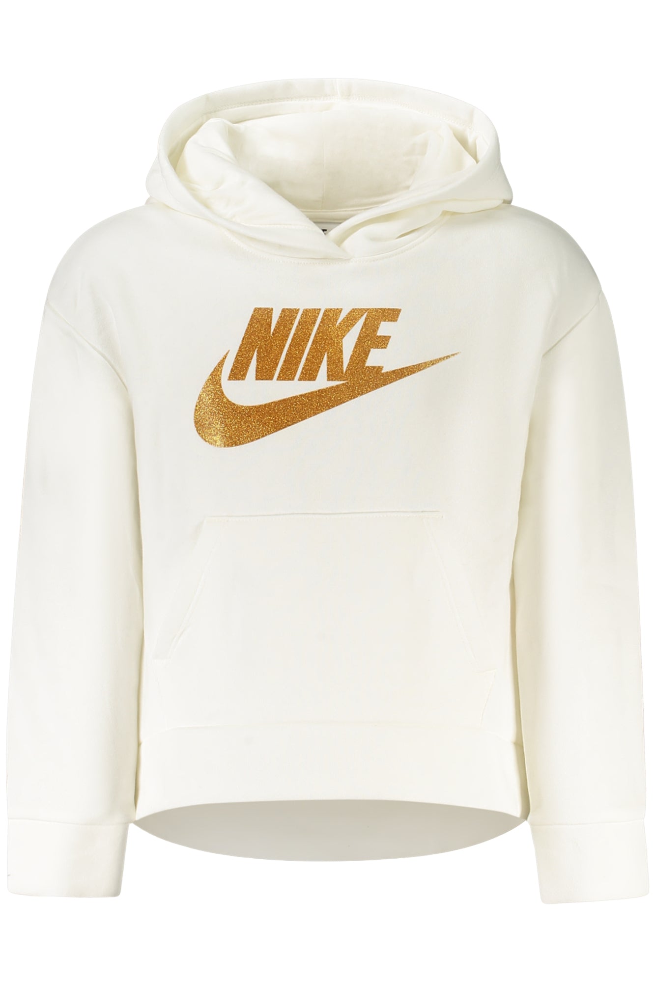 NIKE KIDS' WHITE ZIP-UP SWEATSHIRT