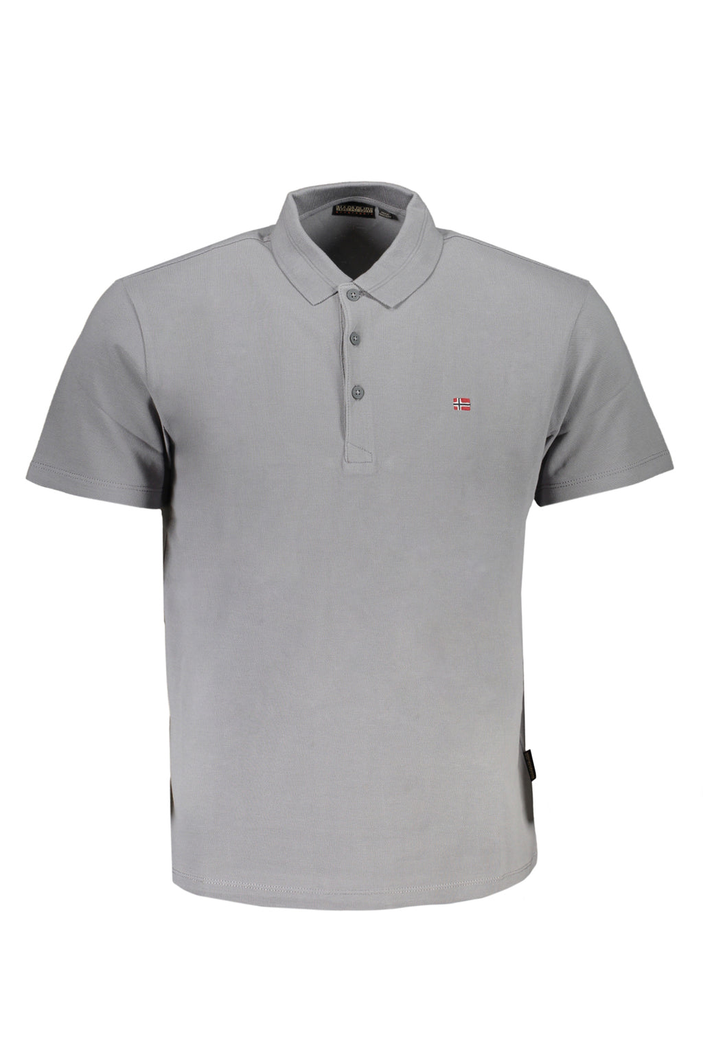 NAPAPIJRI MEN'S GRAY SHORT SLEEVED POLO SHIRT