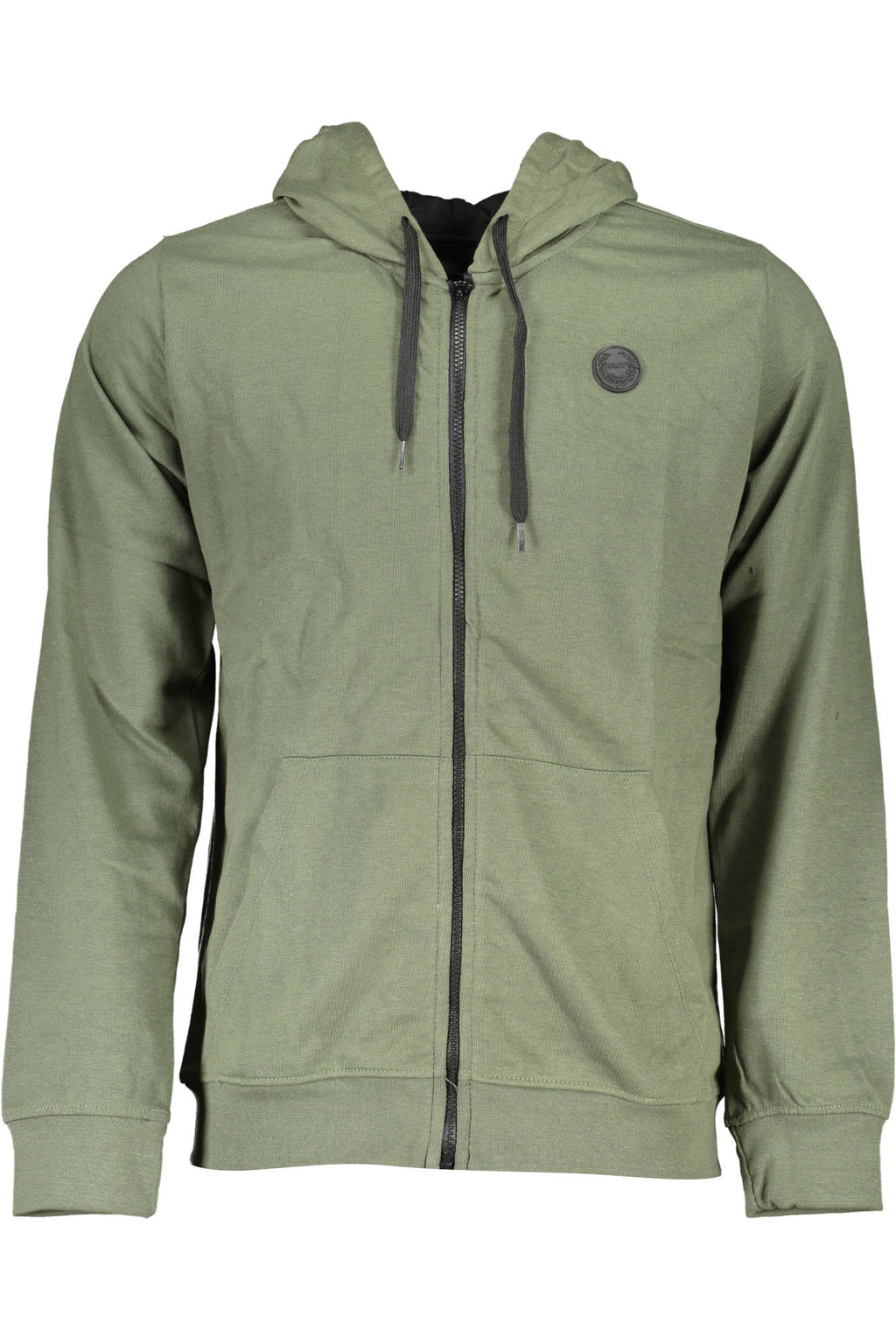 GIAN MARCO VENTURI MEN'S ZIP-UP SWEATSHIRT GREEN