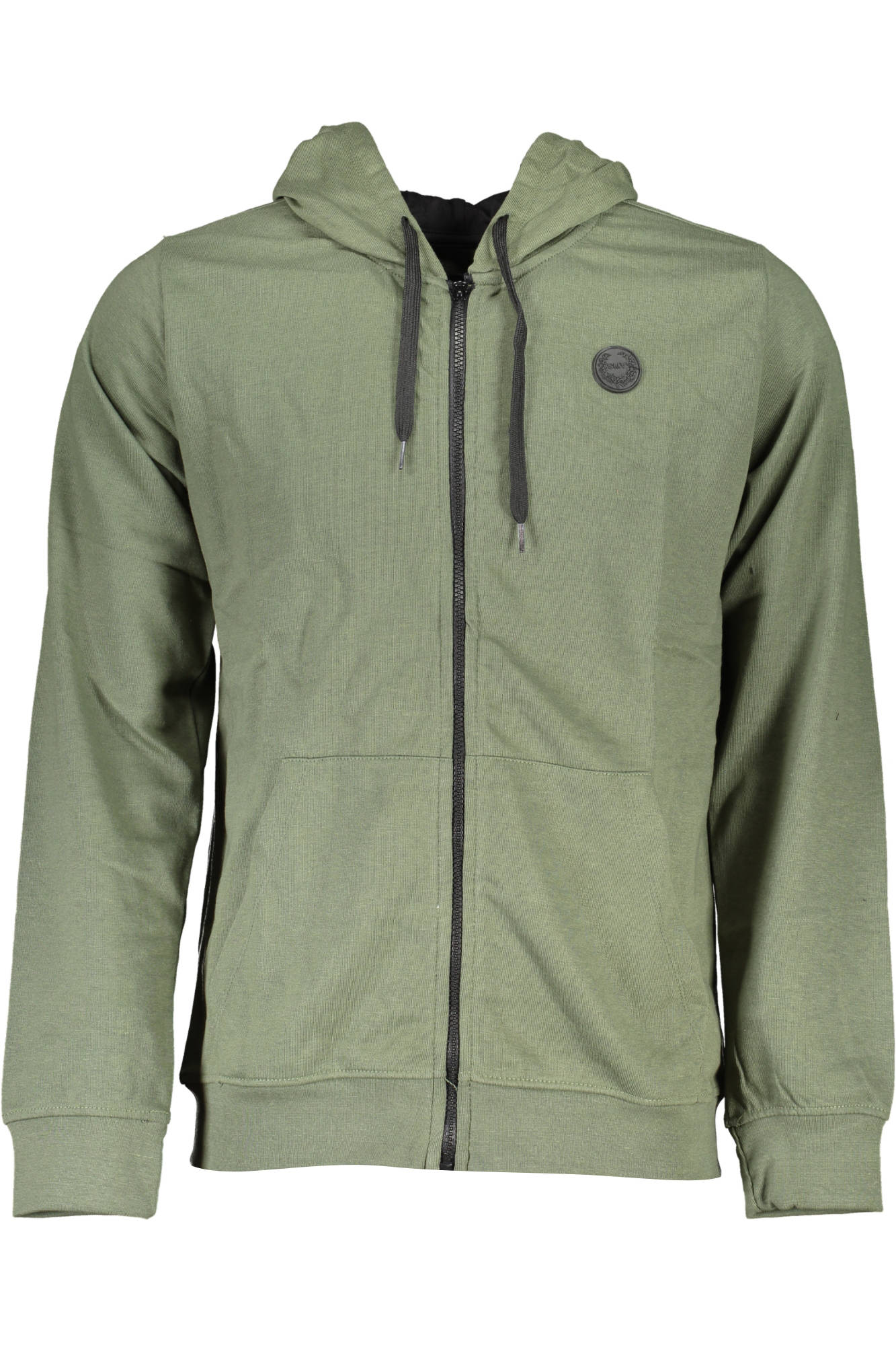 GIAN MARCO VENTURI MEN'S ZIP-UP SWEATSHIRT GREEN
