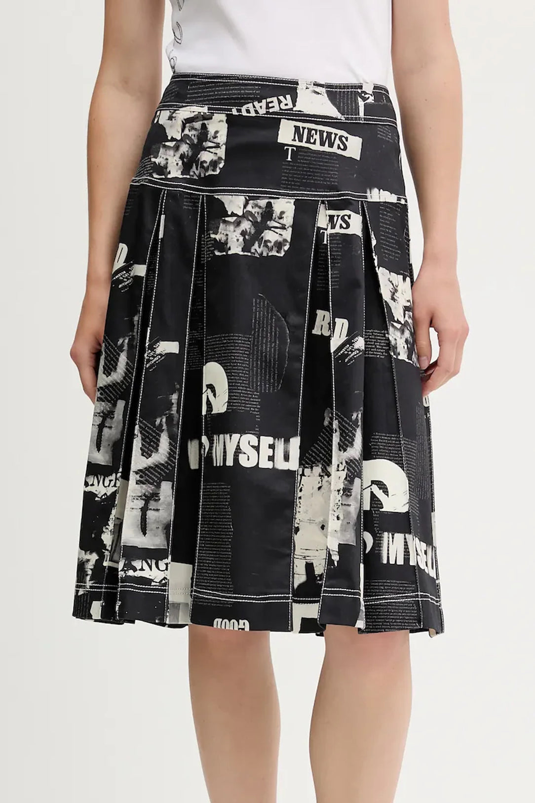 DESIGUAL WOMEN'S BLACK LONGUETTE SKIRT