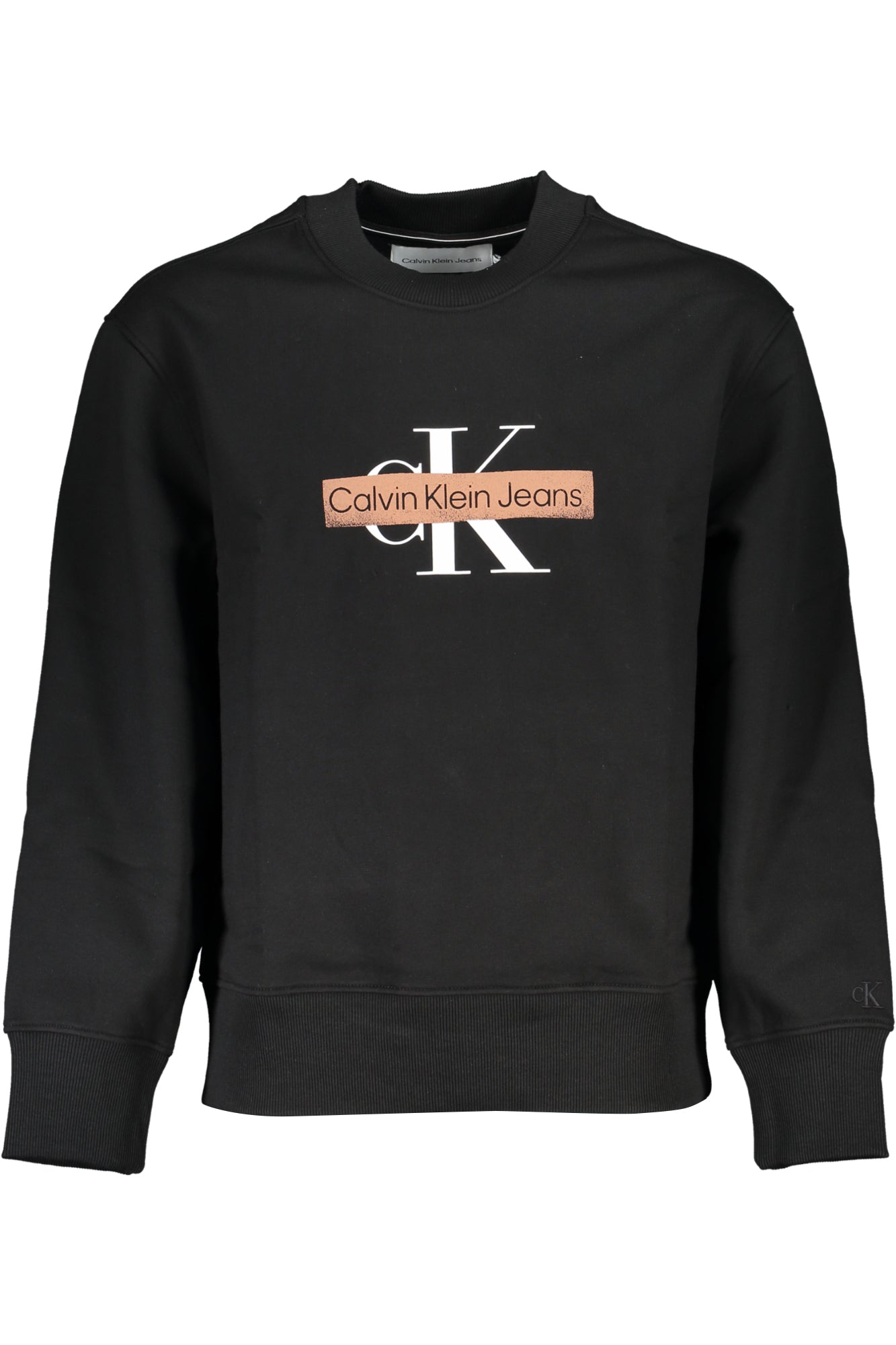 CALVIN KLEIN MEN'S BLACK ZIPLESS SWEATSHIRT