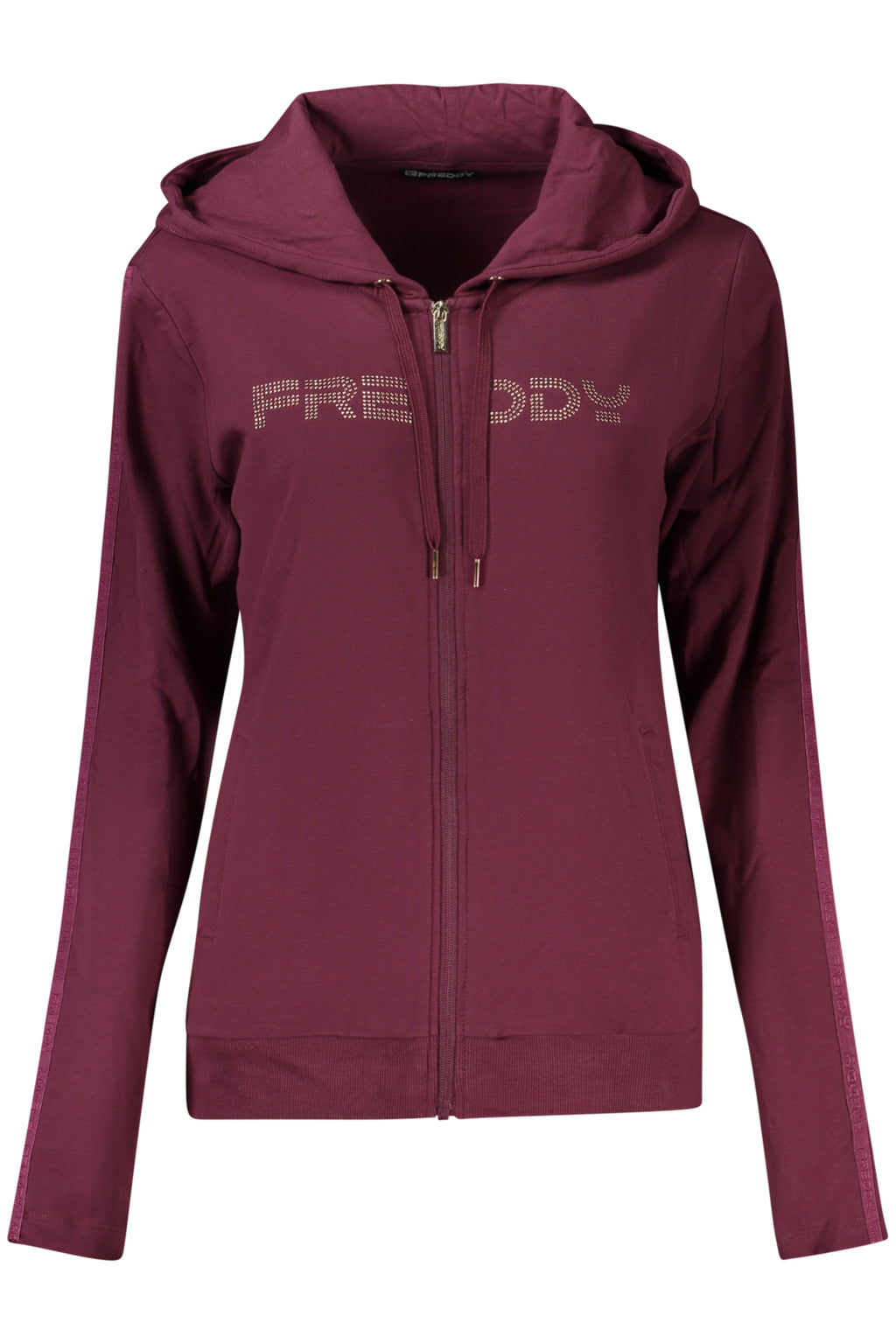 FREDDY WOMEN'S PURPLE ZIP-UP SWEATSHIRT
