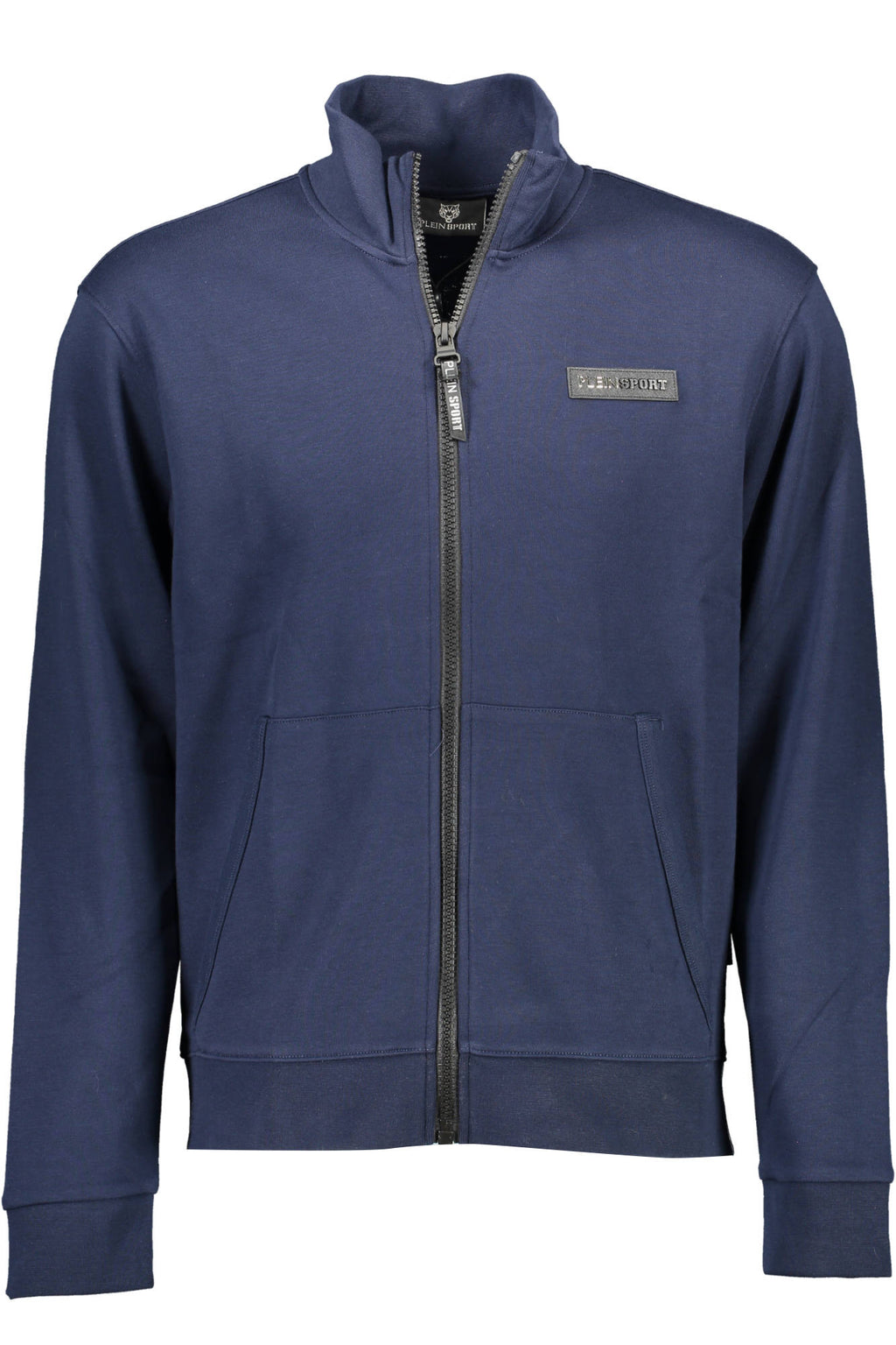 PLEIN SPORT MEN'S BLUE SWEATSHIRT WITH ZIP