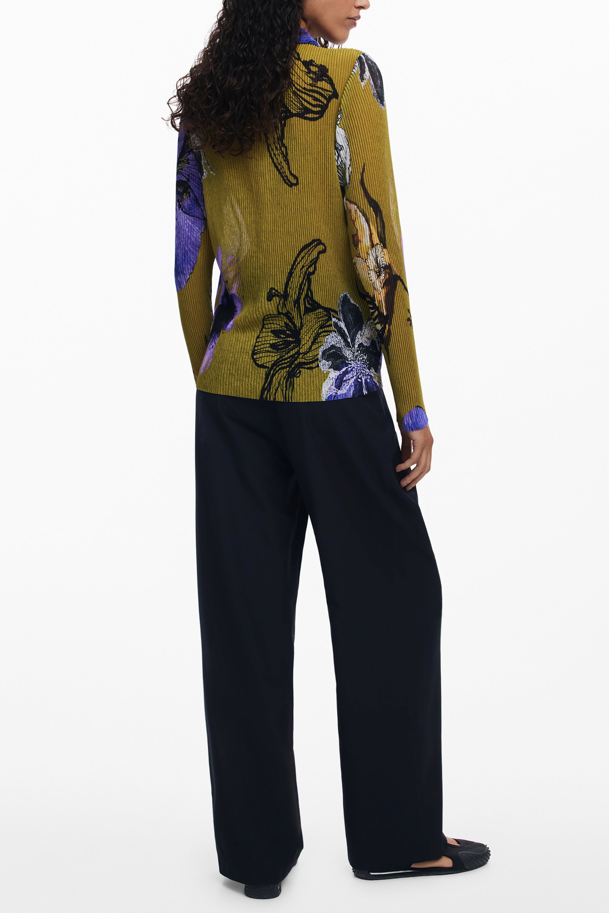 DESIGUAL WOMEN'S LONG-SLEEVED SHIRT, GREEN