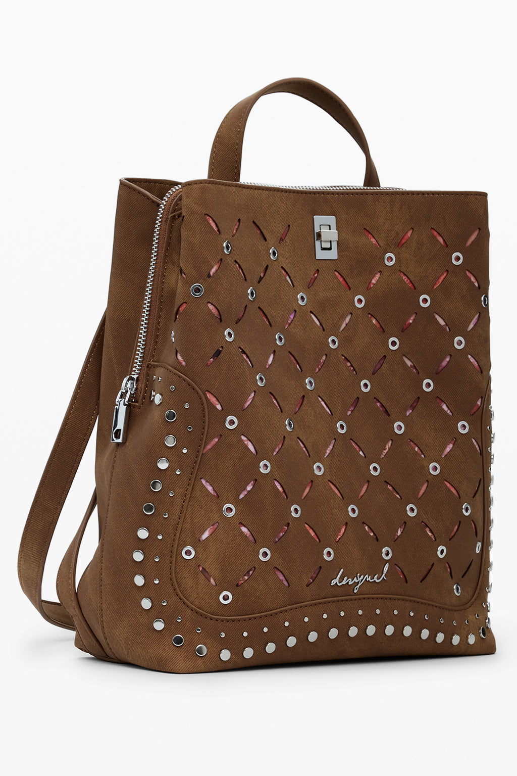DESIGUAL WOMEN'S BROWN BACKPACK