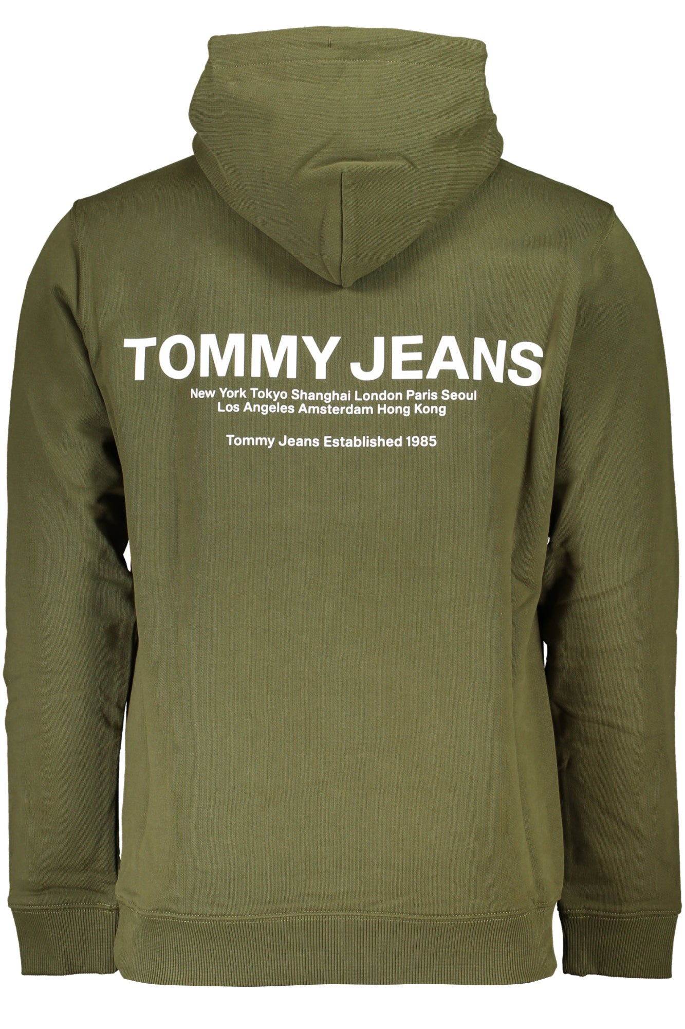 TOMMY HILFIGER MEN'S GREEN ZIPLESS SWEATSHIRT