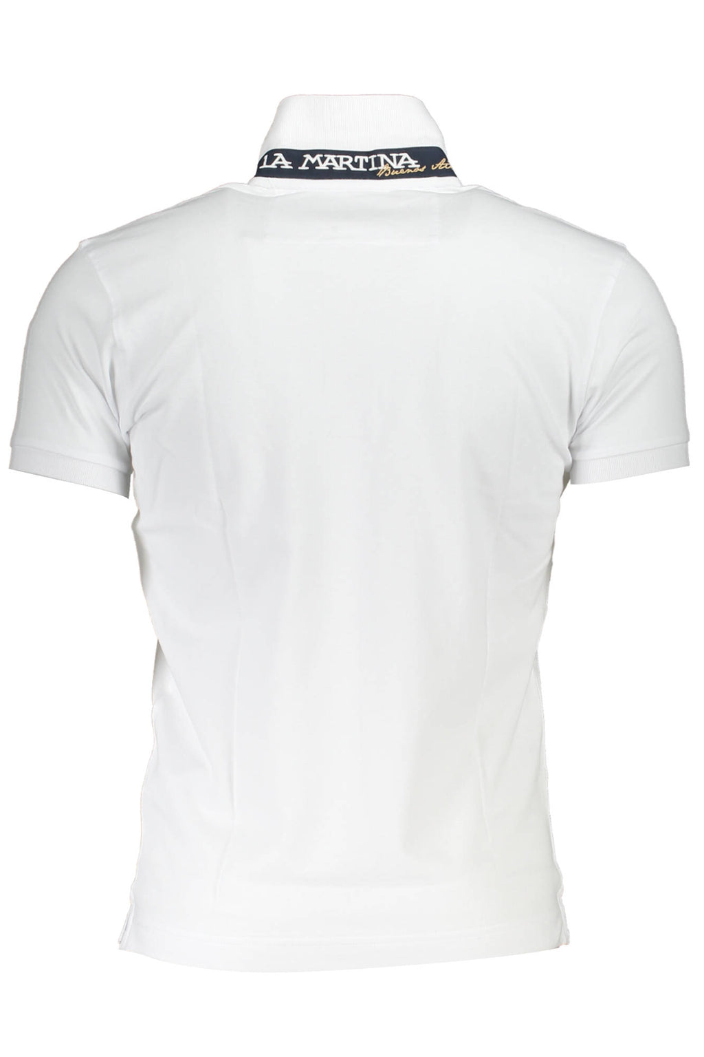 LA MARTINA MEN'S WHITE SHORT SLEEVED POLO SHIRT