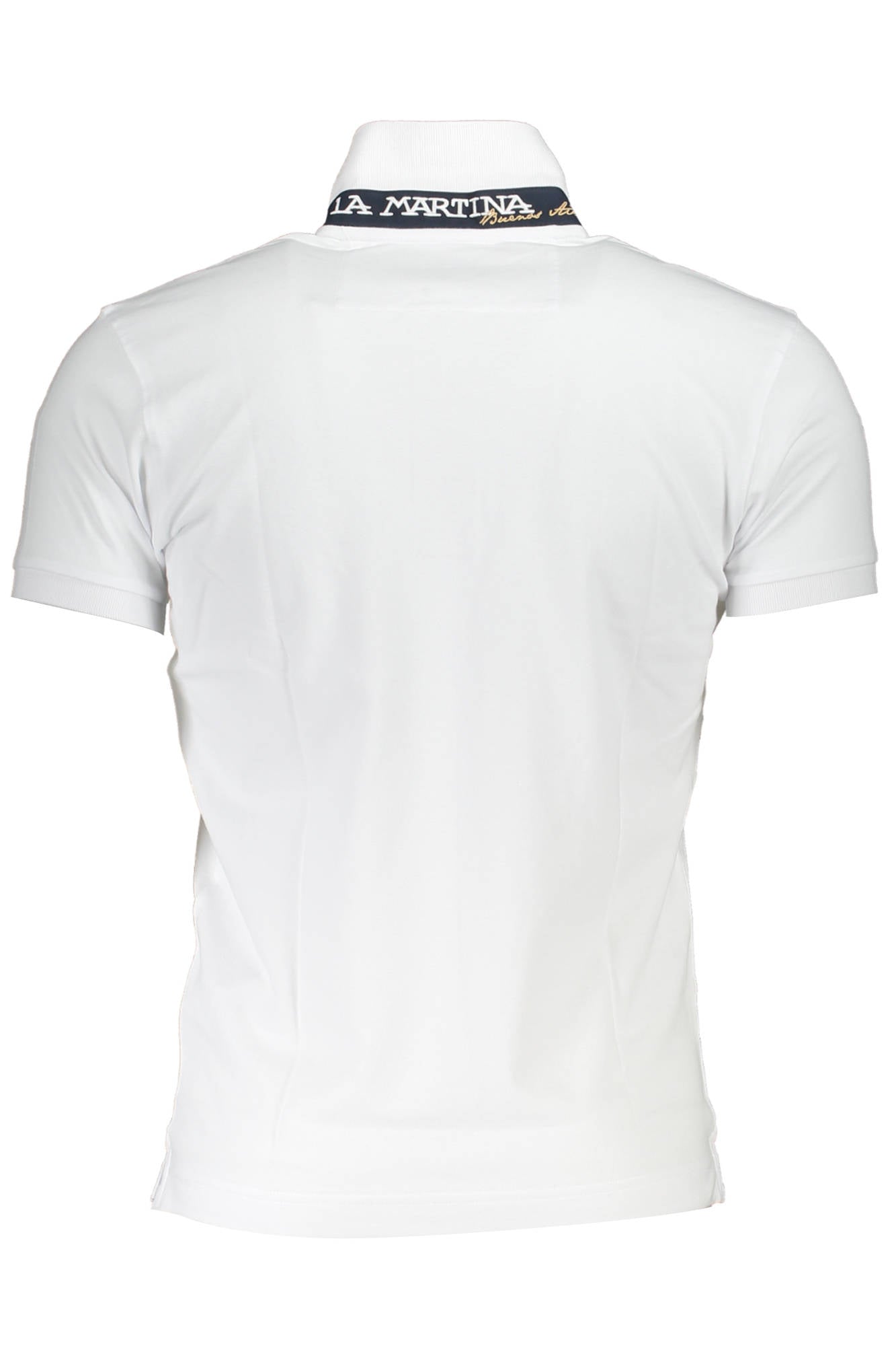 LA MARTINA MEN'S WHITE SHORT SLEEVED POLO SHIRT