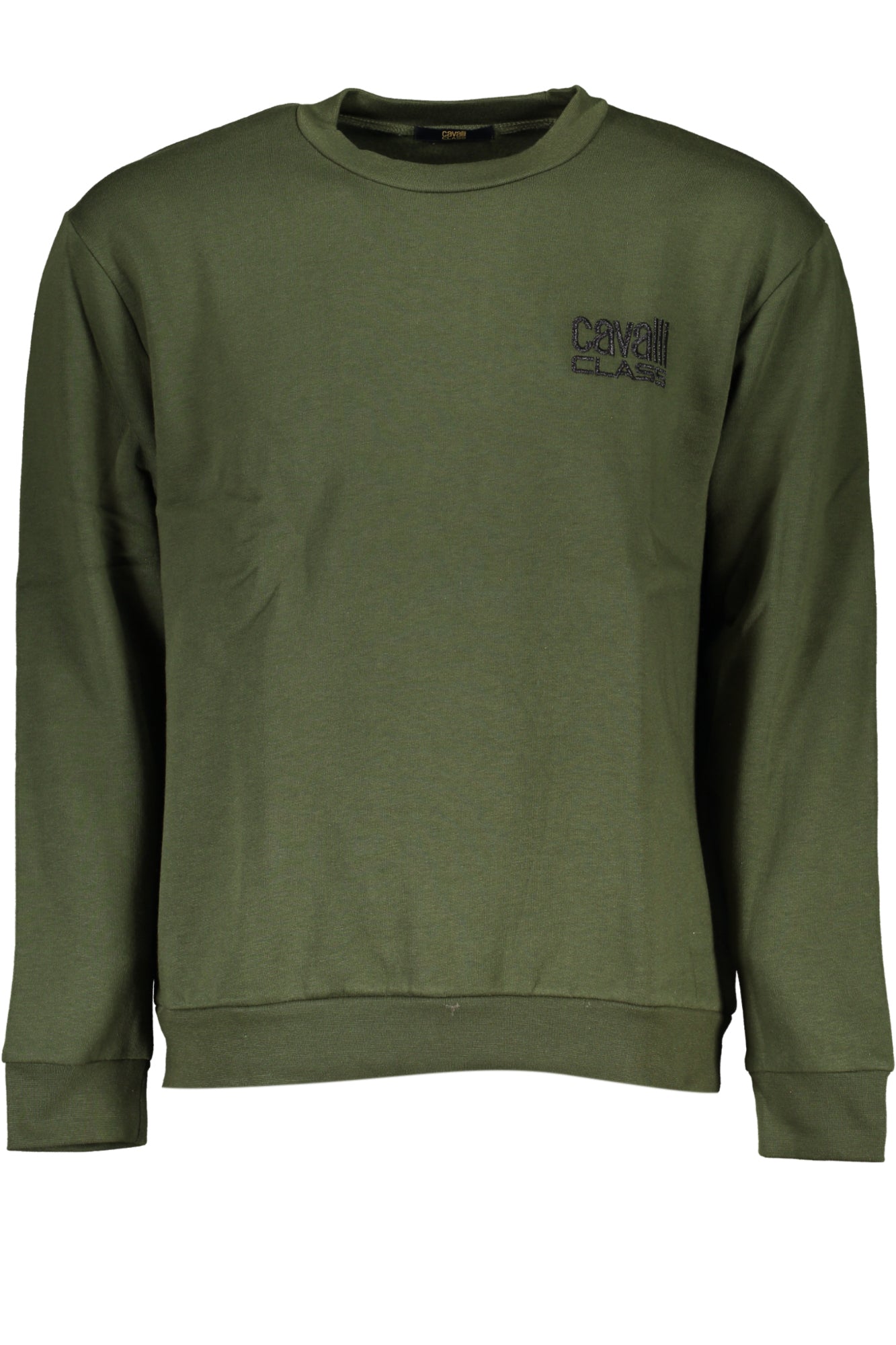 CAVALLI CLASS GREEN MEN'S ZIPLESS SWEATSHIRT