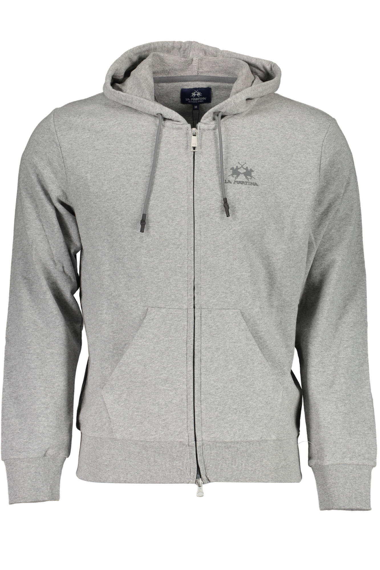 LA MARTINA MEN'S GRAY ZIP SWEATSHIRT