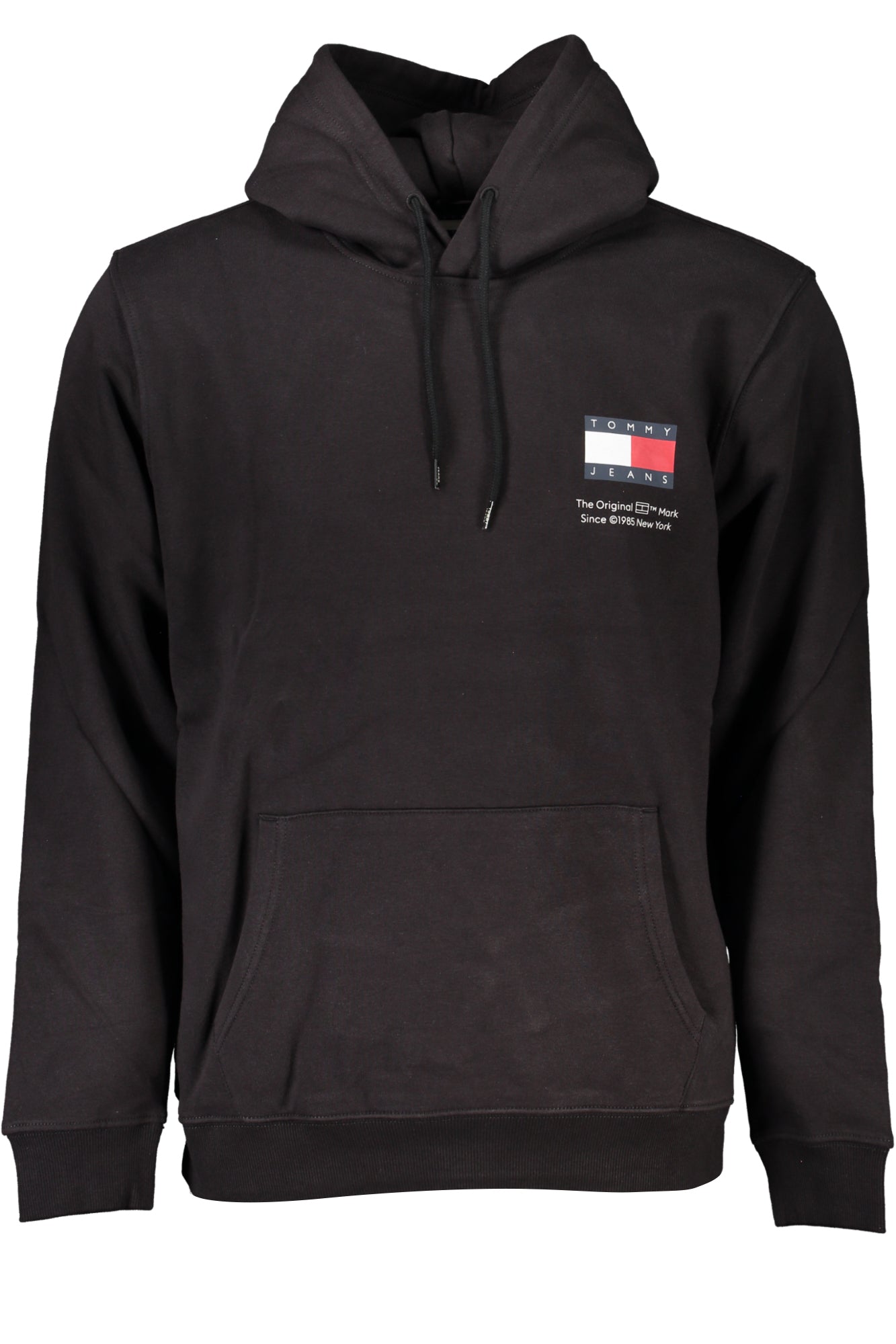 TOMMY HILFIGER MEN'S BLACK ZIPLESS SWEATSHIRT