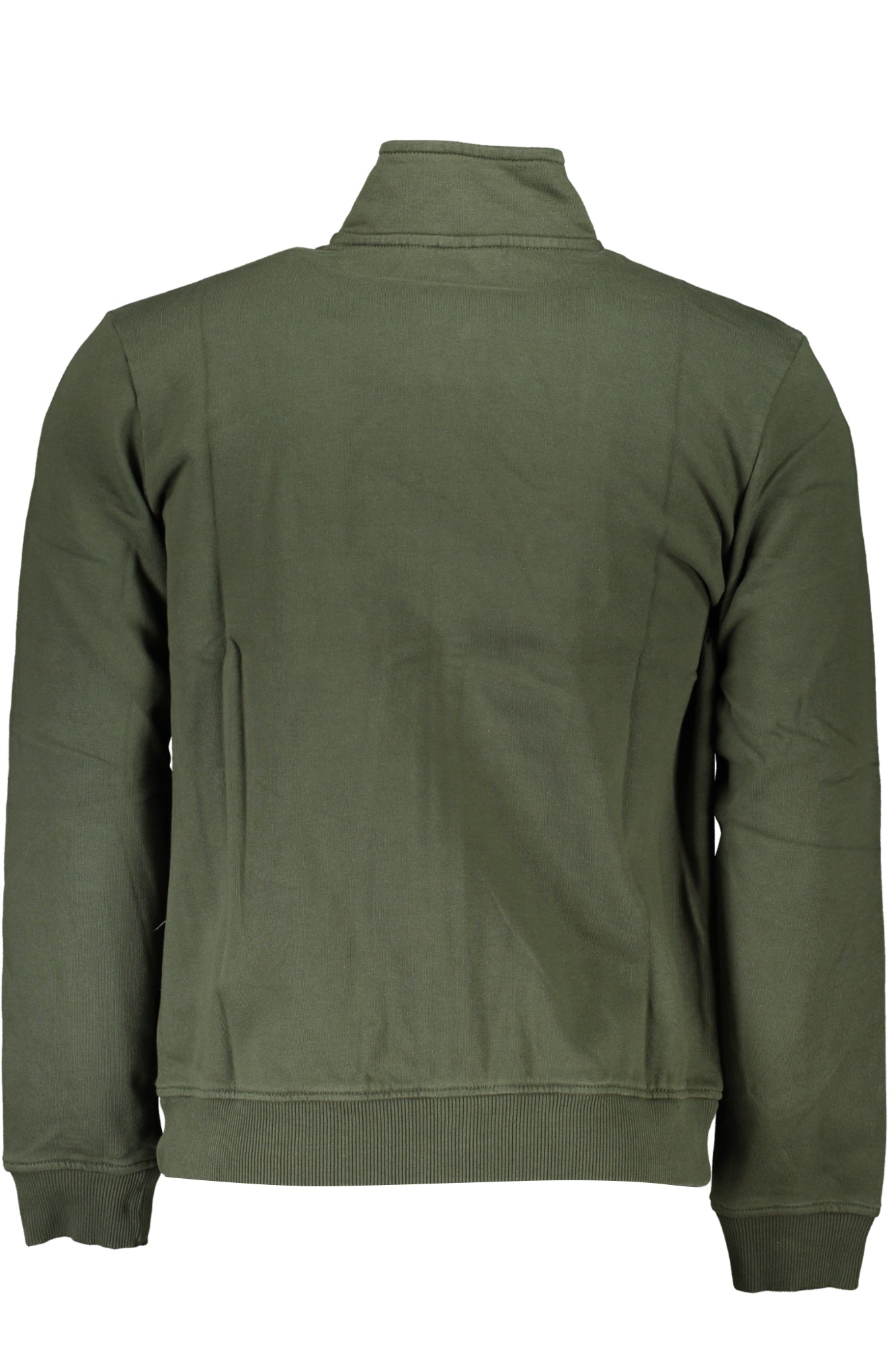 NAPAPIJRI MEN'S GREEN ZIP SWEATSHIRT