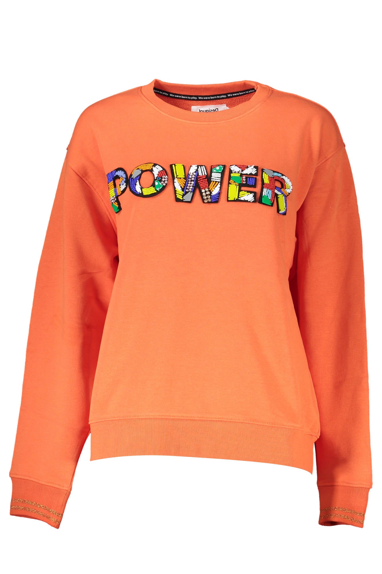 DESIGUAL ORANGE WOMEN'S SWEATSHIRT WITHOUT ZIP
