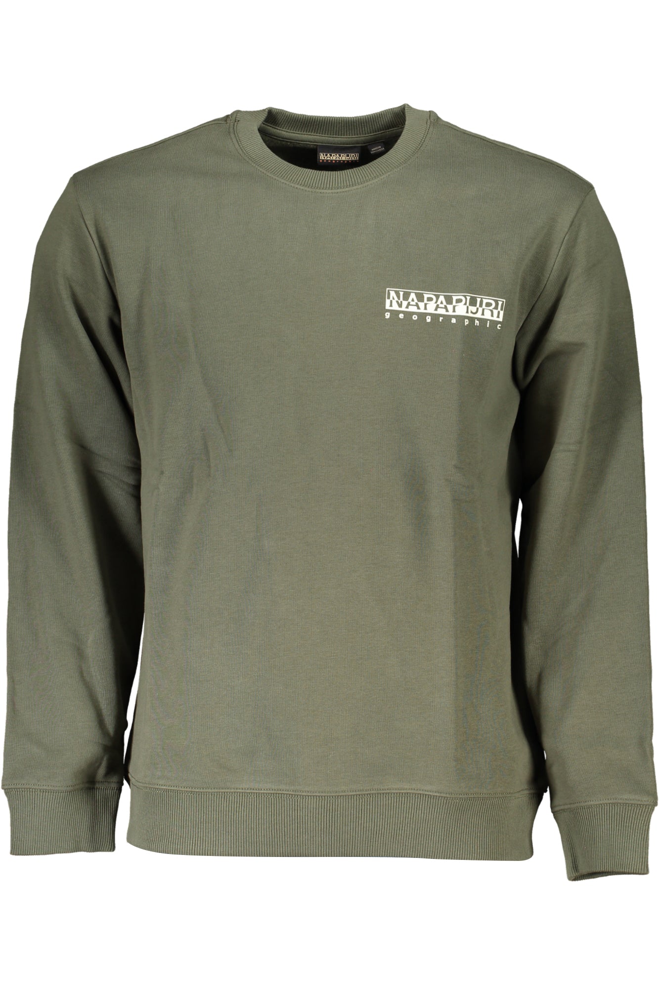 NAPAPIJRI GREEN MEN'S ZIPLESS SWEATSHIRT