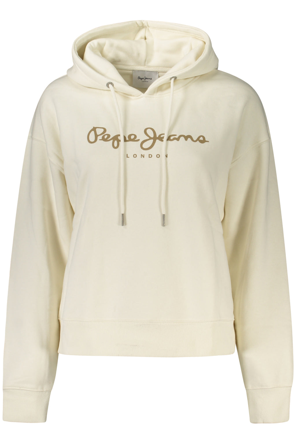 PEPE JEANS WOMEN'S WHITE ZIP-UP SWEATSHIRT