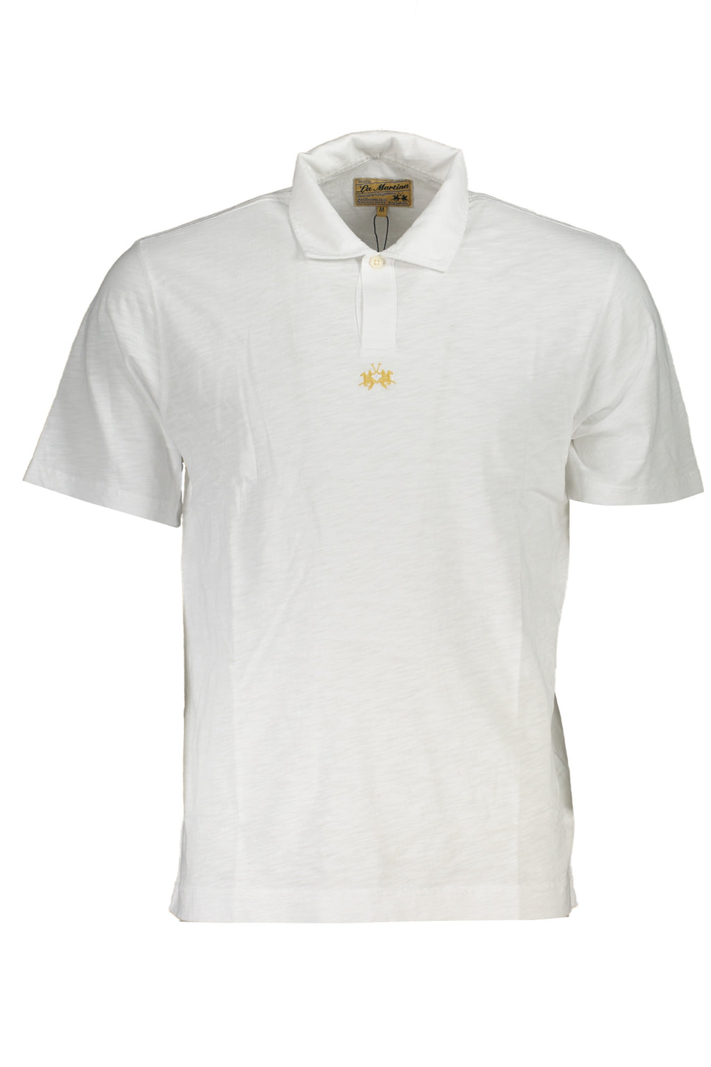 LA MARTINA MEN'S WHITE SHORT SLEEVED POLO SHIRT