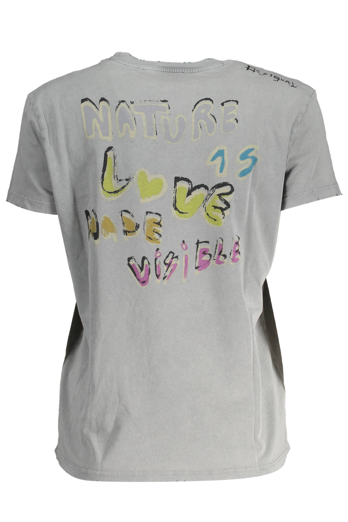 DESIGUAL SHORT SLEEVE T-SHIRT WOMEN GREY
