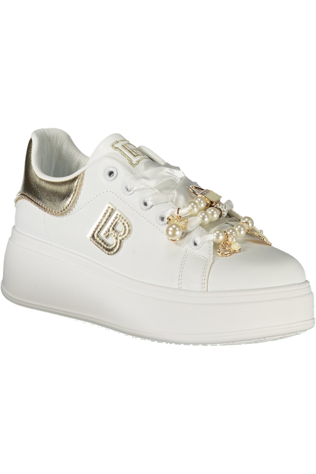 LAURA BIAGIOTTI WOMEN'S WHITE SPORTS SHOES