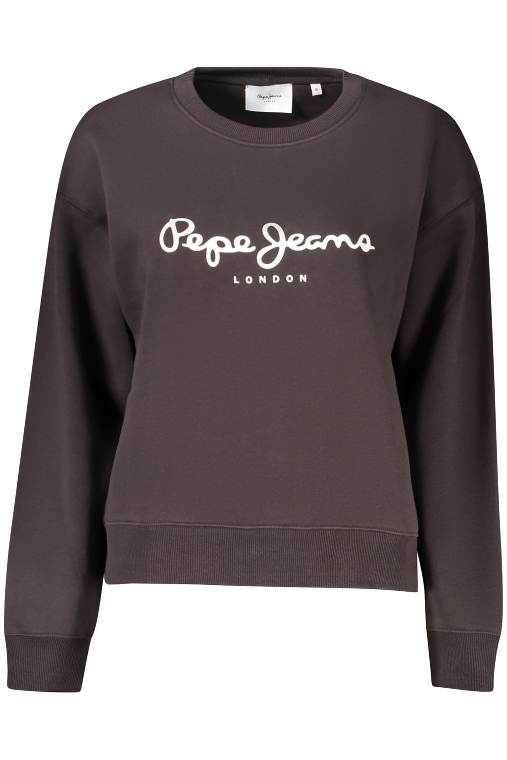 PEPE JEANS WOMEN'S BLACK ZIP-UP SWEATSHIRT