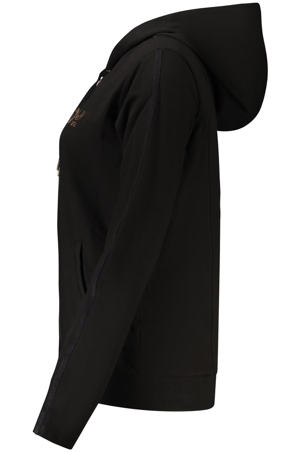 FREDDY WOMEN'S BLACK ZIP-UP SWEATSHIRT