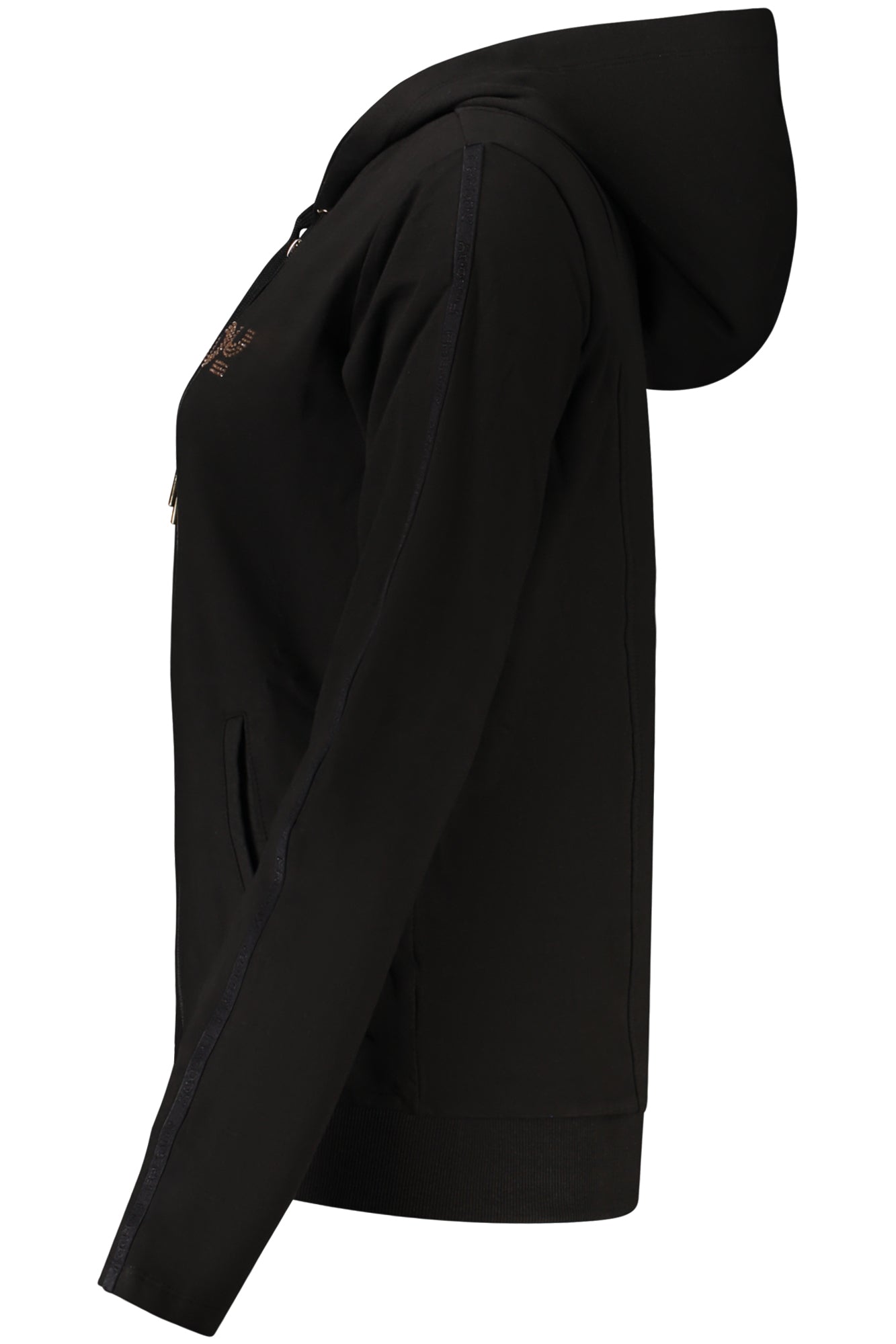 FREDDY WOMEN'S BLACK ZIP-UP SWEATSHIRT