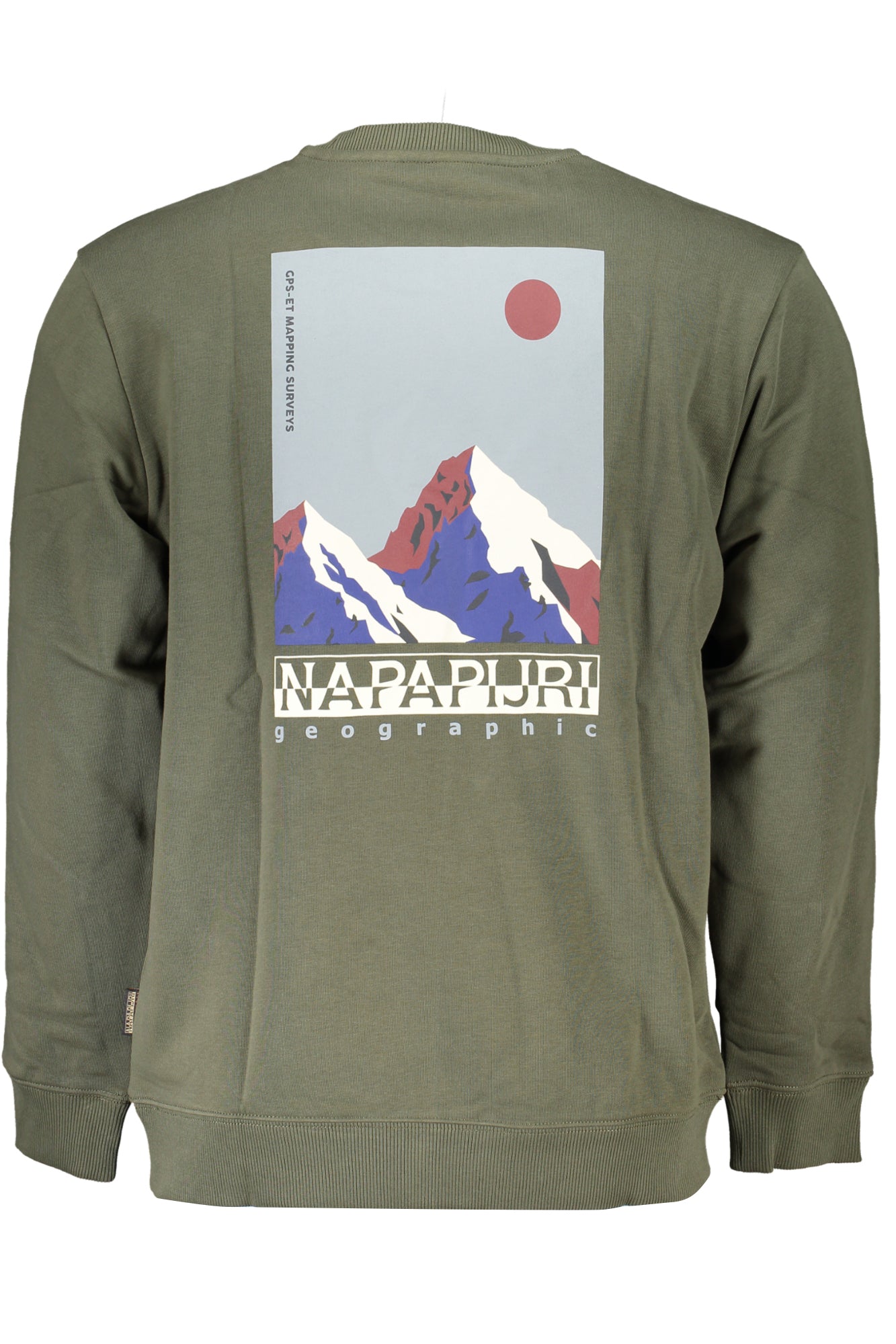 NAPAPIJRI GREEN MEN'S ZIPLESS SWEATSHIRT