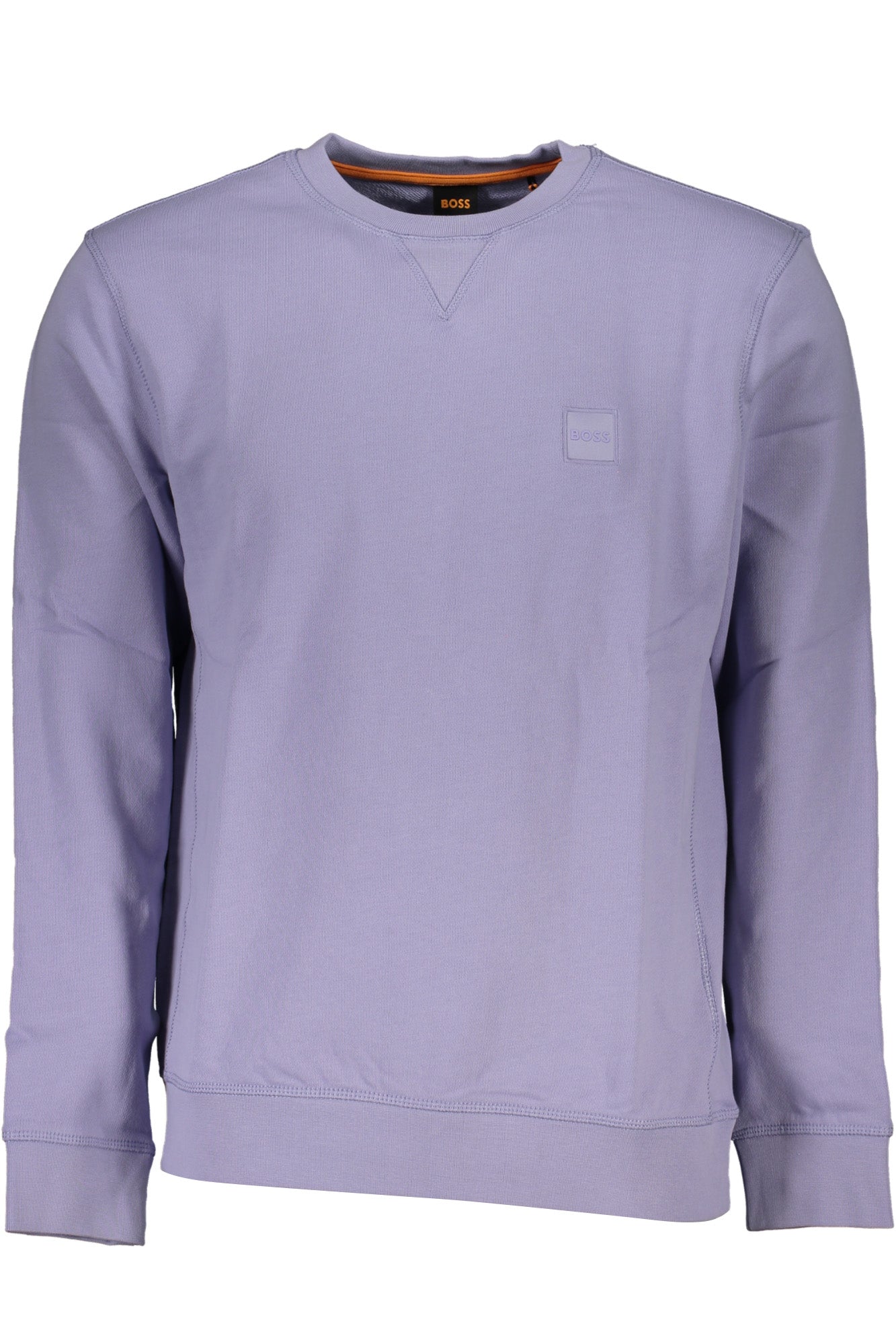 HUGO BOSS MEN'S PURPLE ZIPLESS SWEATSHIRT
