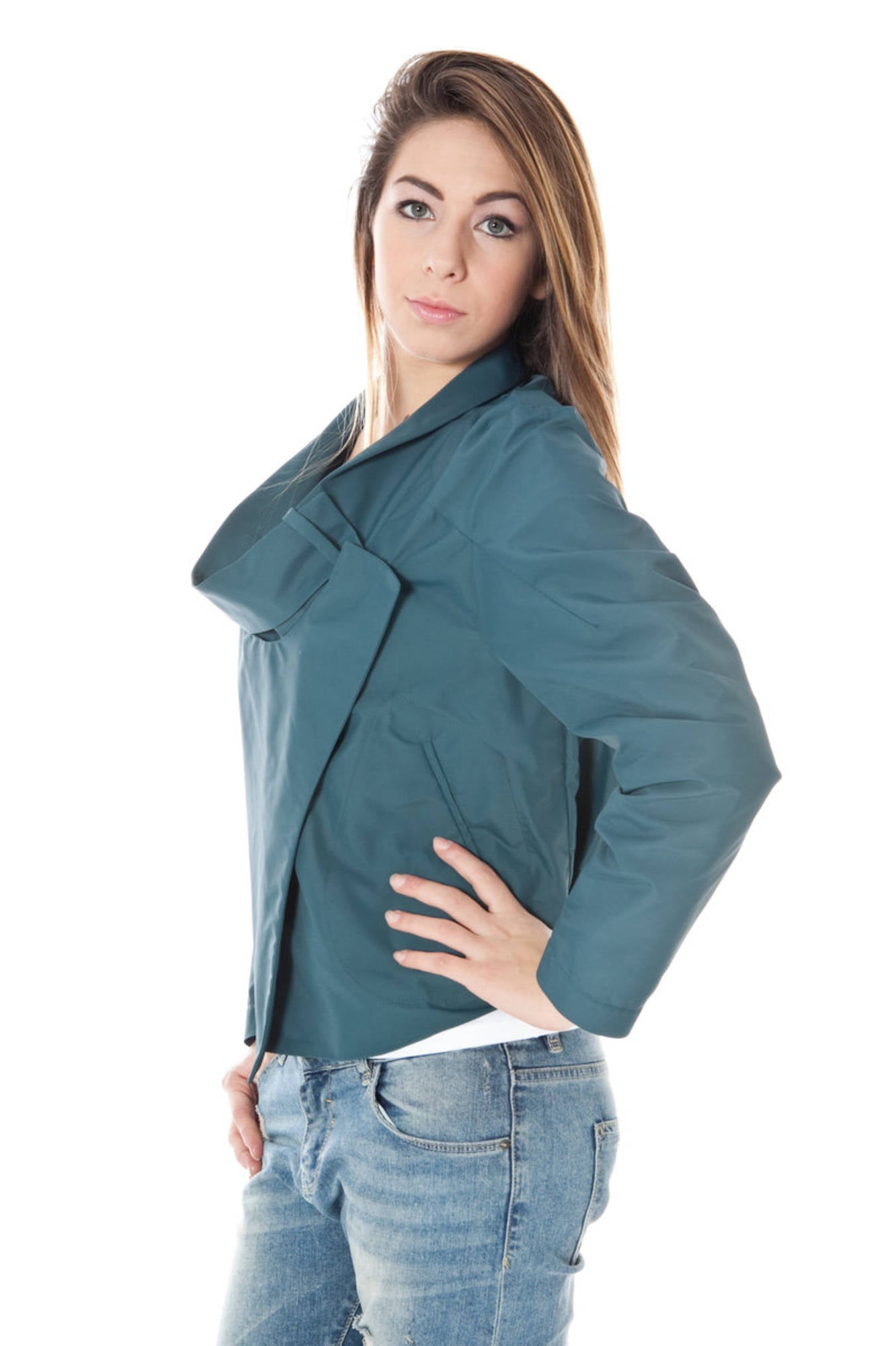 CALVIN KLEIN GREEN WOMEN'S SPORTS JACKET