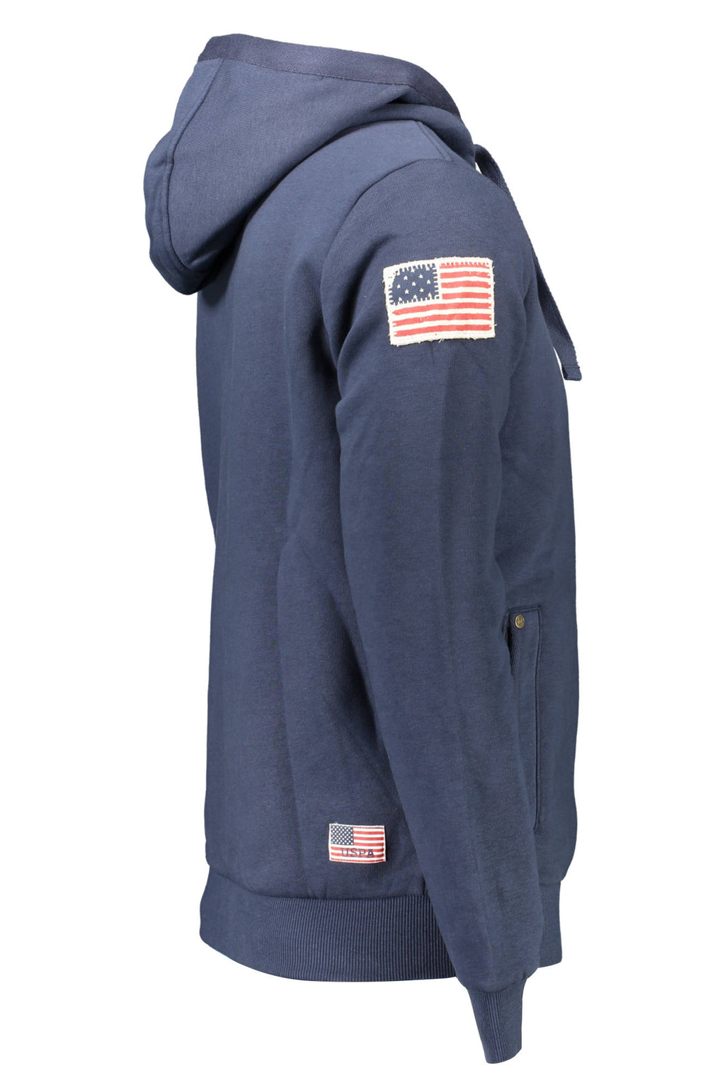 US POLO MEN'S BLUE SWEATSHIRT WITH ZIP