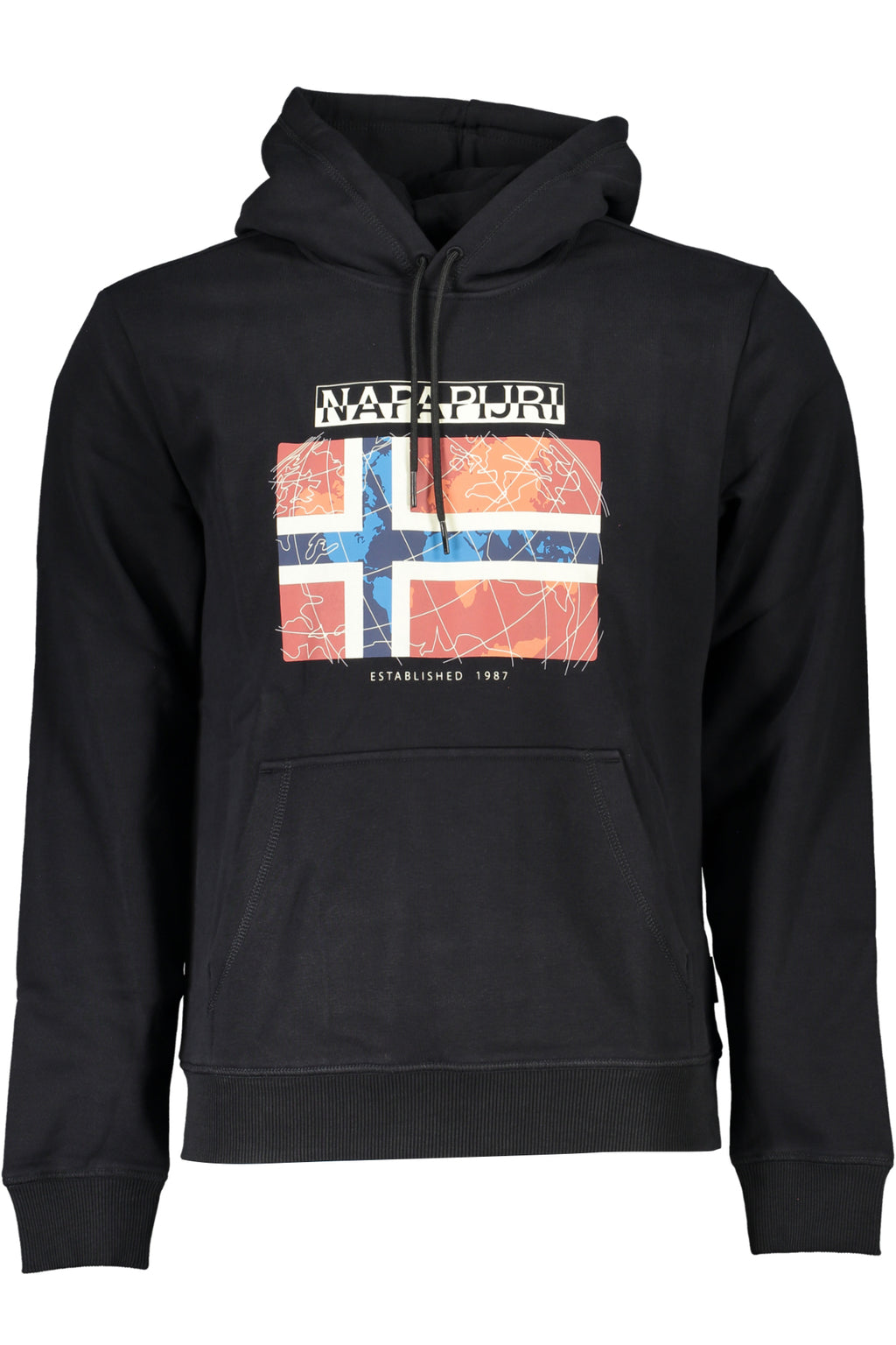 NAPAPIJRI MEN'S BLACK ZIPLESS SWEATSHIRT