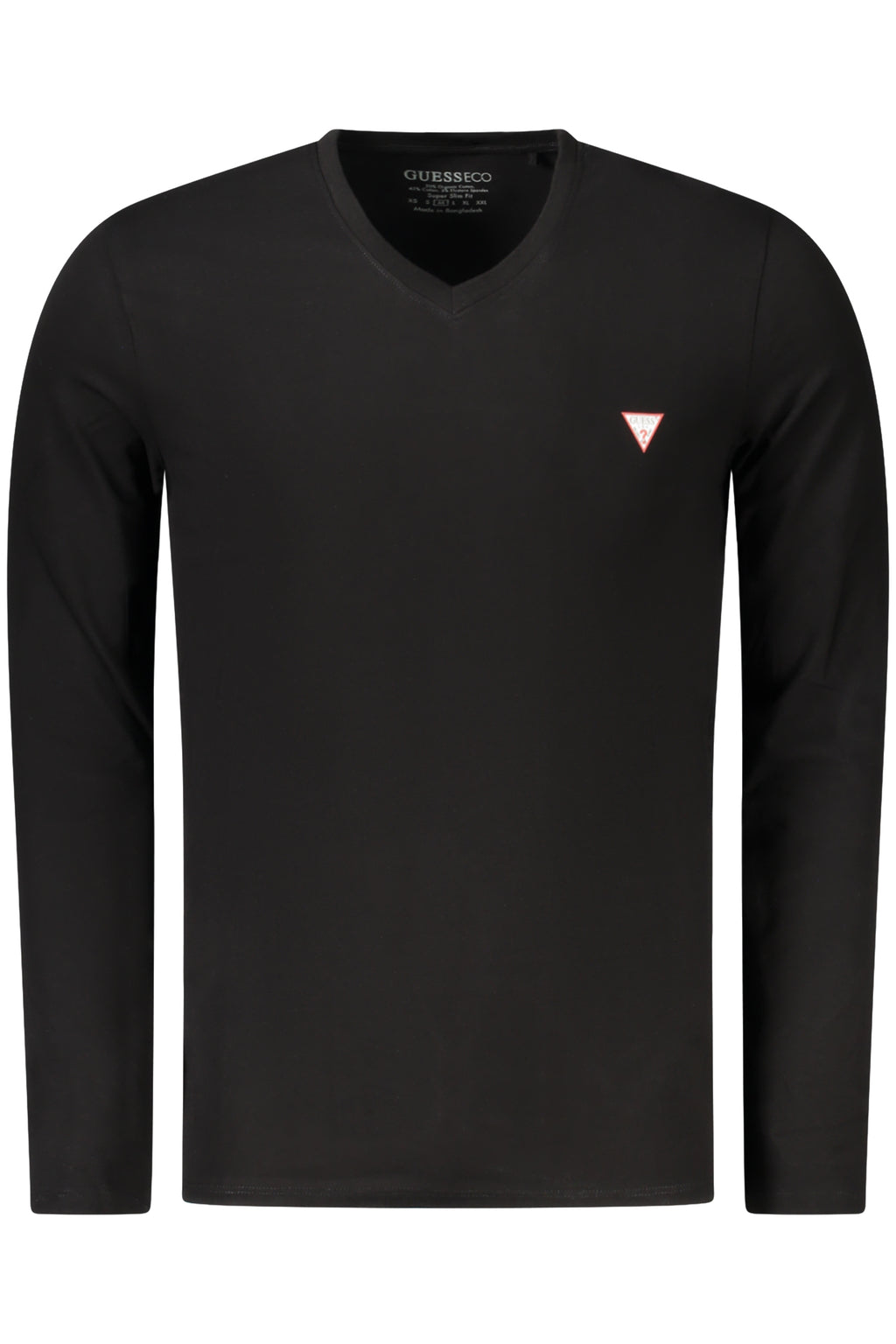 GUESS JEANS LONG SLEEVE T-SHIRT MEN BLACK