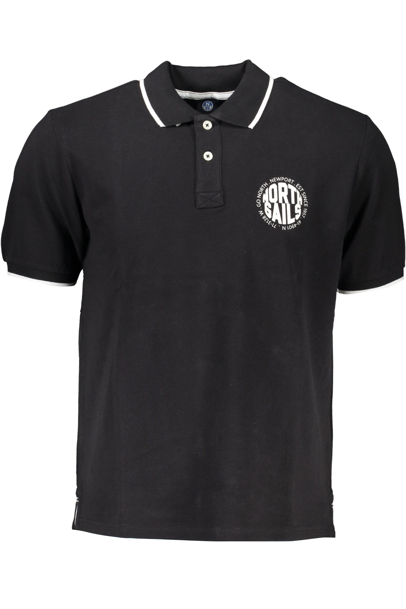NORTH SAILS MEN'S BLACK SHORT SLEEVED POLO SHIRT