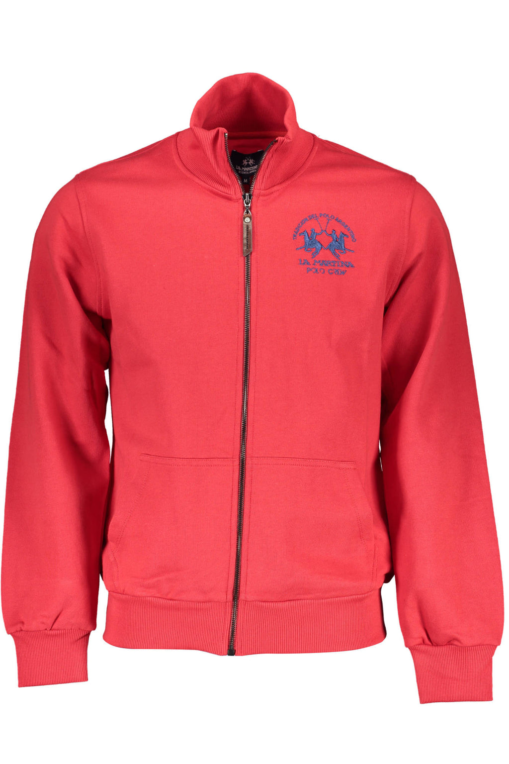 LA MARTINA RED MEN'S ZIP-UP SWEATSHIRT