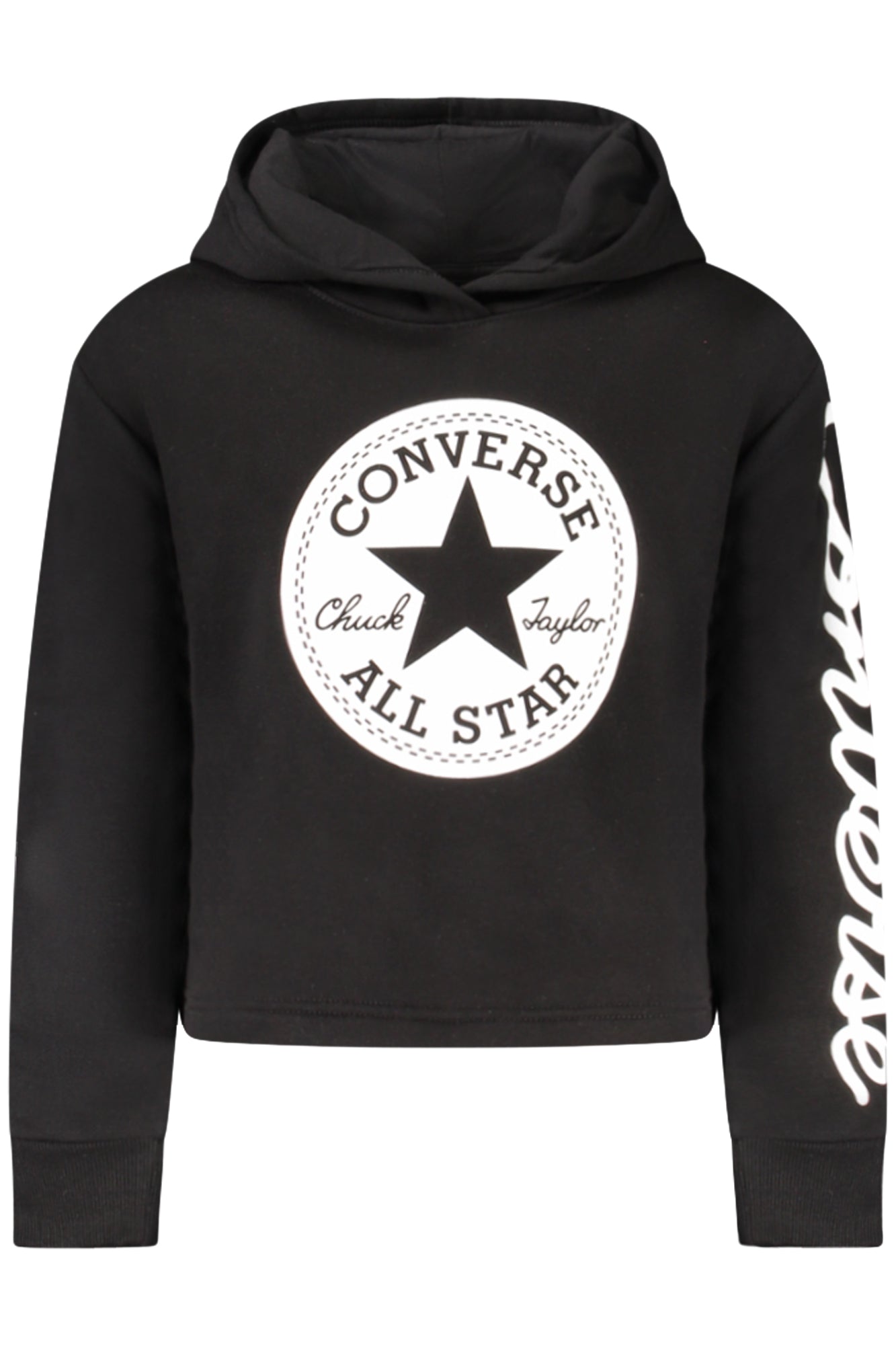 Converse Girls' Zip-Up Hoodie, Black