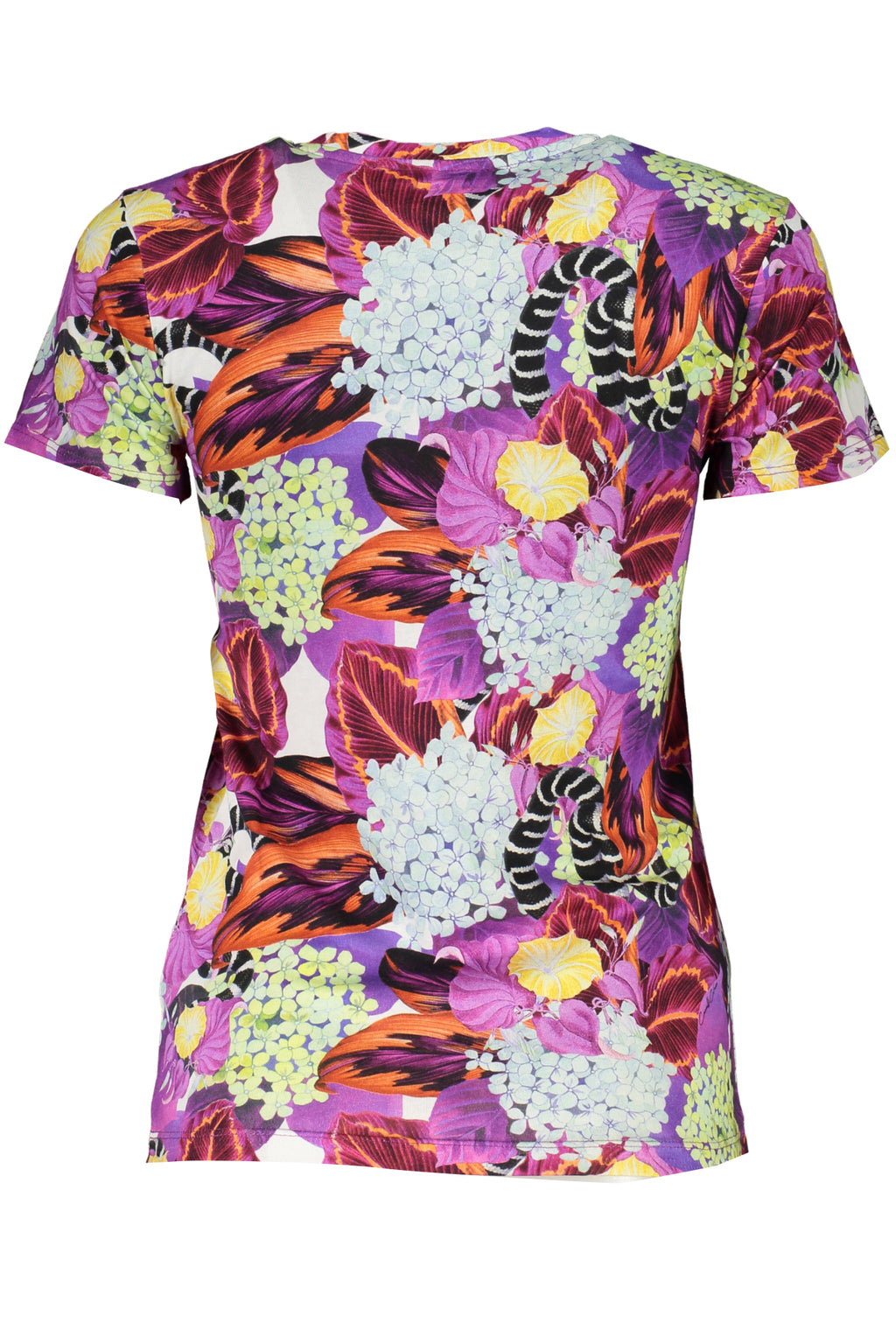 CAVALLI CLASS WOMEN'S SHORT SLEEVE T-SHIRT PURPLE
