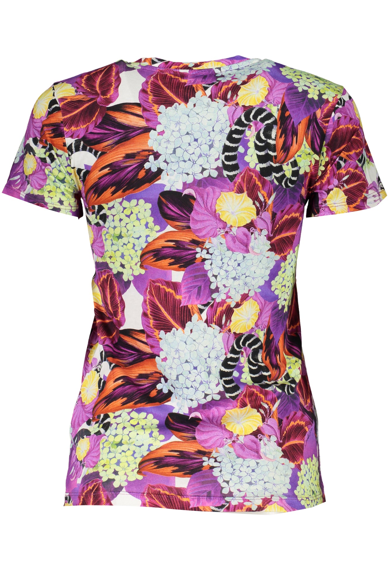 CAVALLI CLASS WOMEN'S SHORT SLEEVE T-SHIRT PURPLE