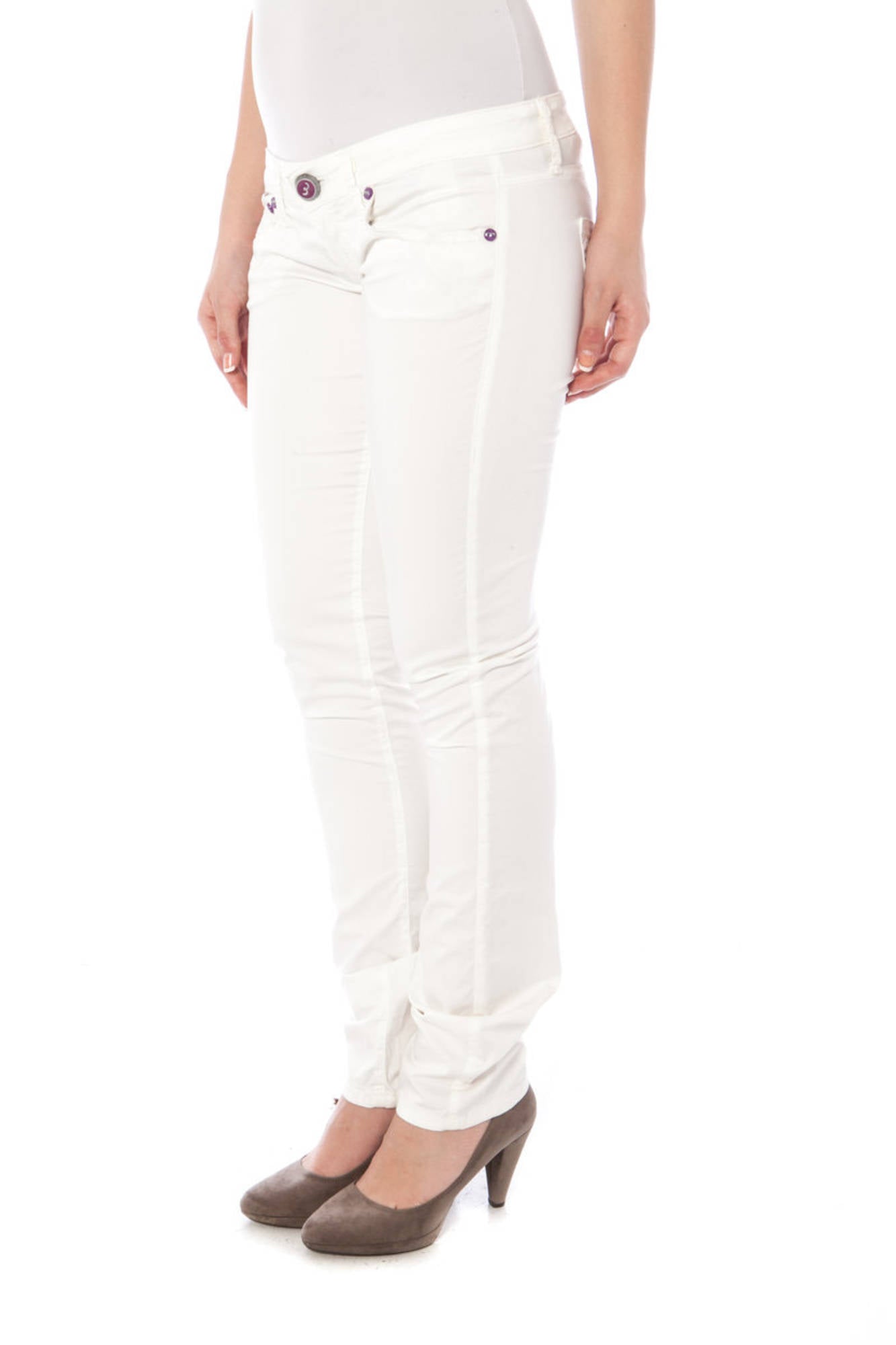 CLINK WHITE WOMAN TROUSERS