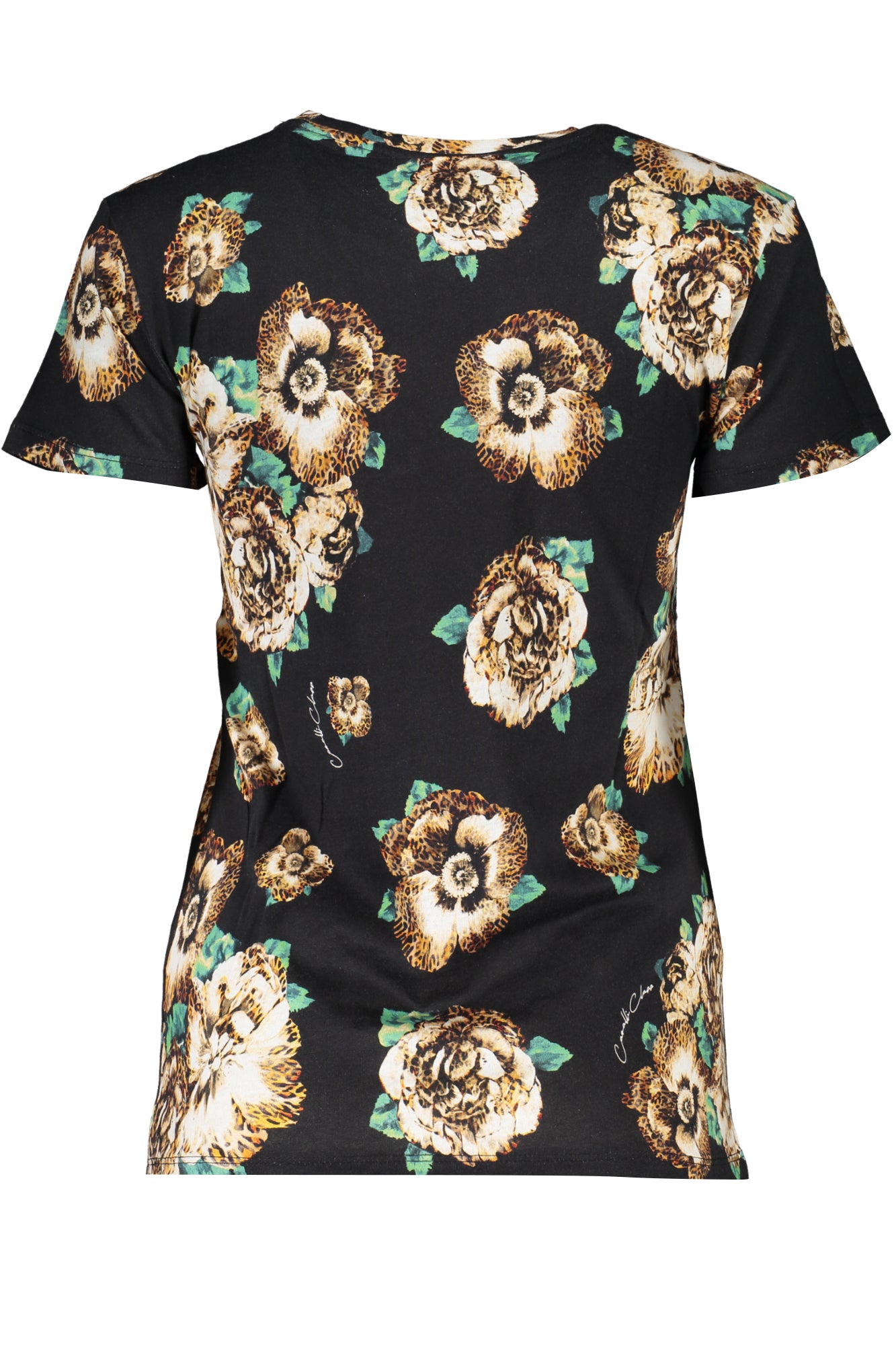 CAVALLI CLASS WOMEN'S SHORT SLEEVE T-SHIRT BLACK