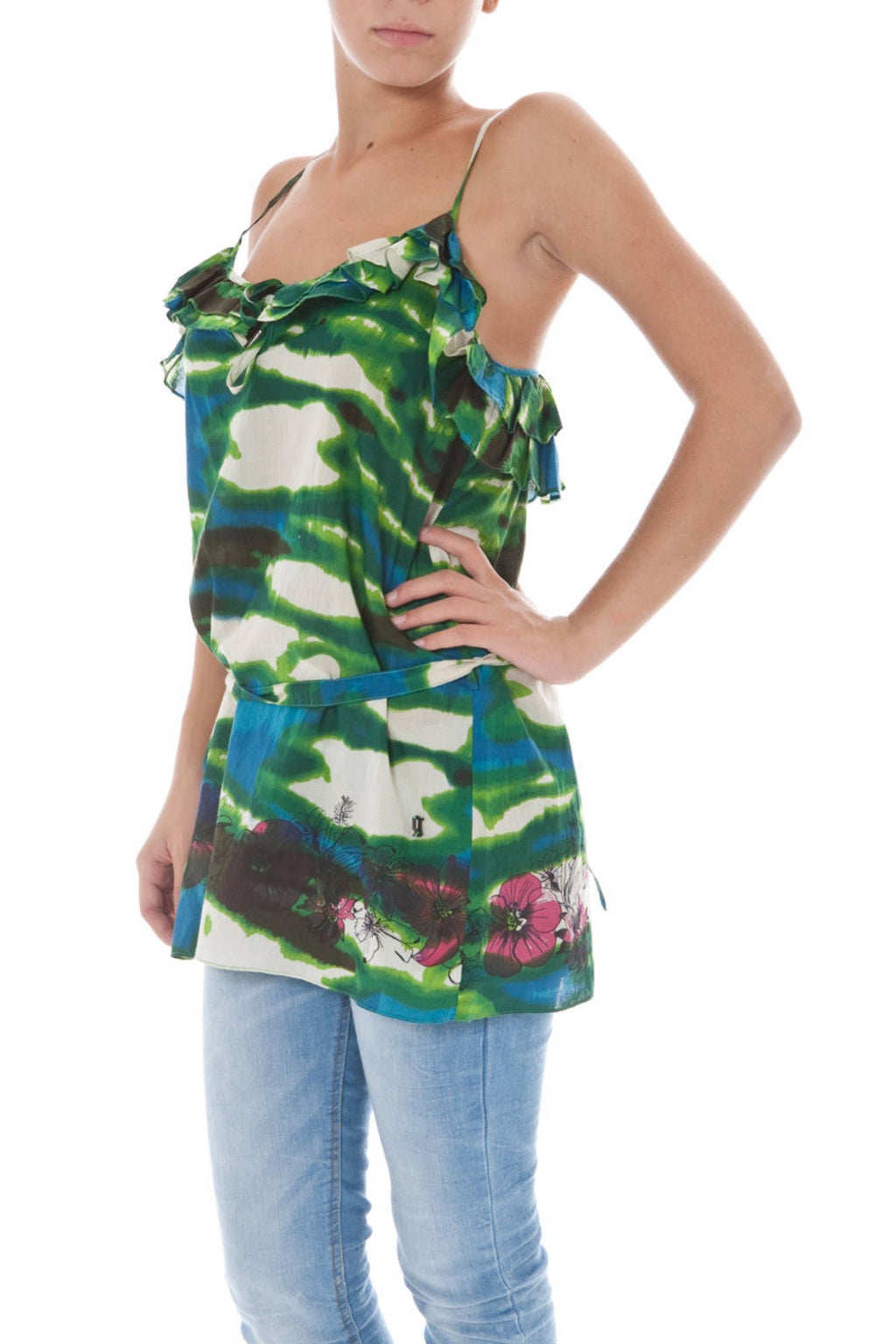 JOHN GALLIANO WOMEN'S GREEN TANK