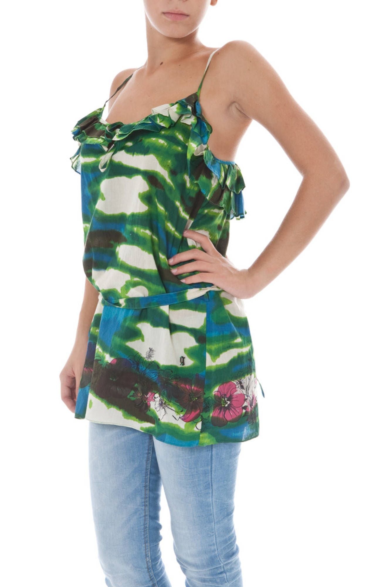JOHN GALLIANO WOMEN'S GREEN TANK