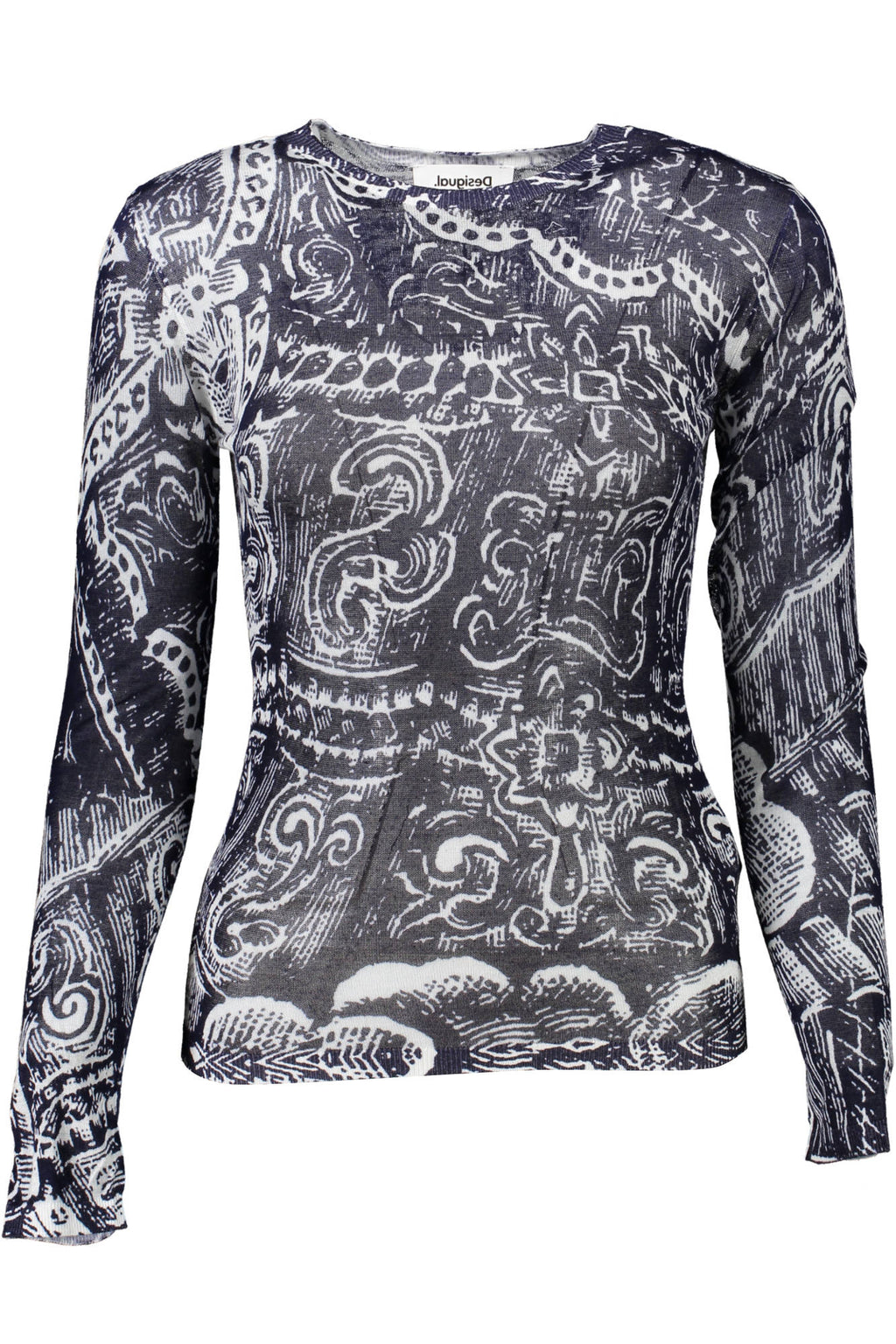 DESIGUAL WOMEN'S BLUE SWEATER