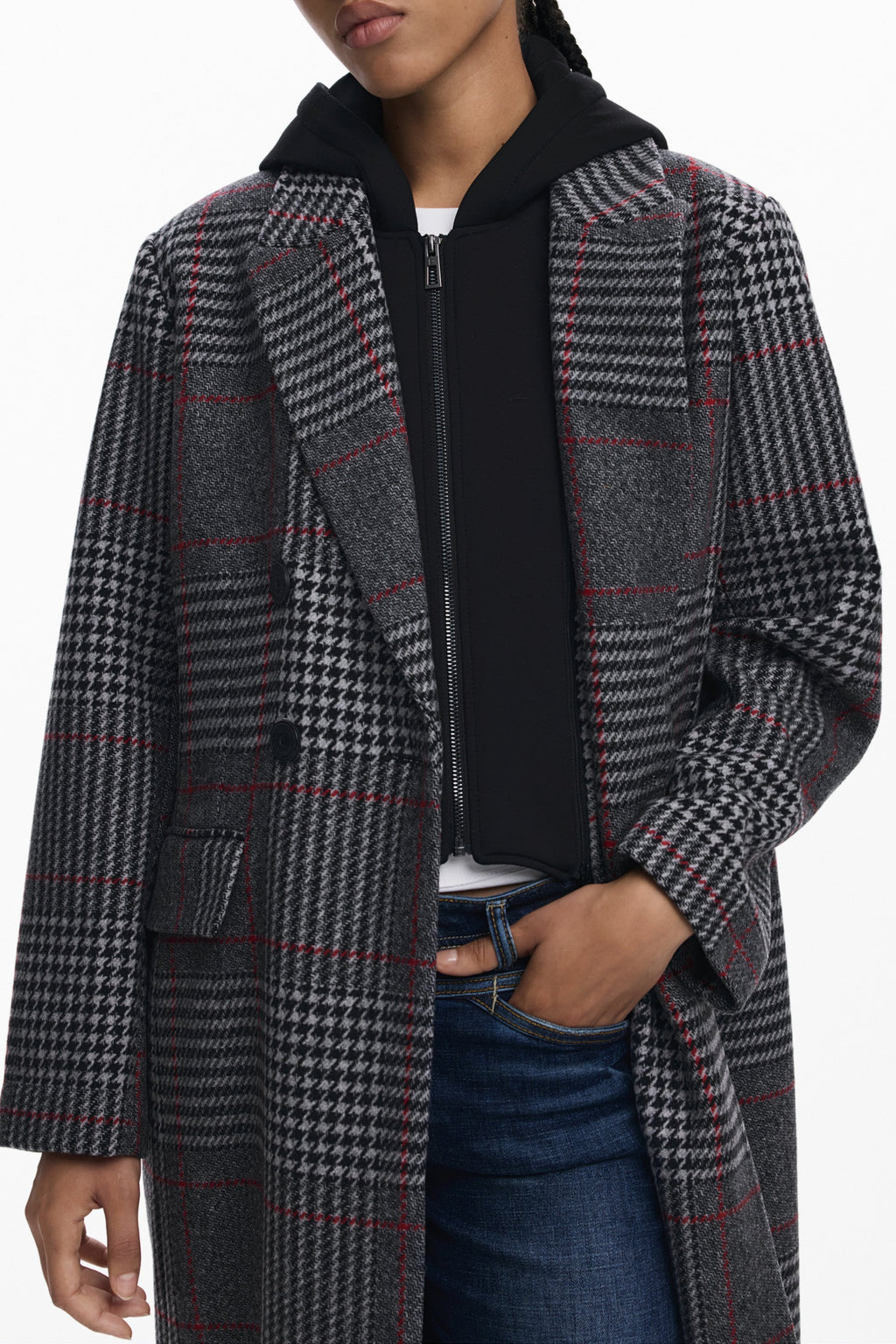 DESIGUAL WOMEN'S GREY COAT
