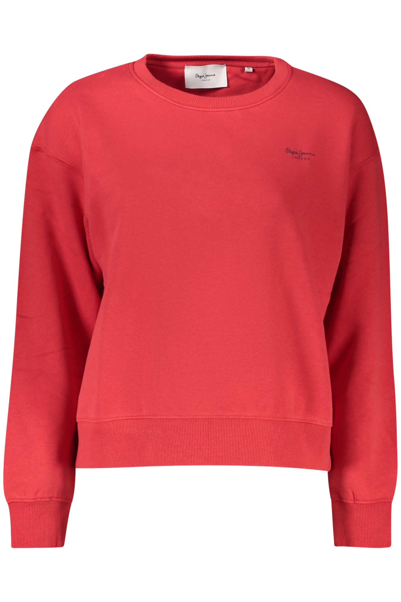 PEPE JEANS WOMEN'S RED ZIP-UP SWEATSHIRT