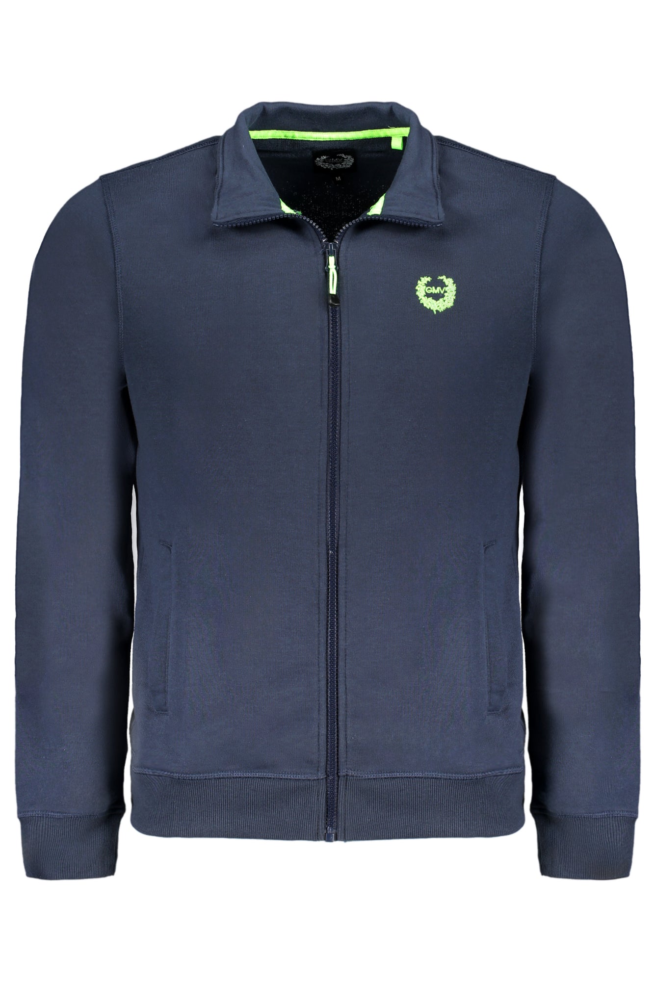 GIAN MARCO VENTURI MEN'S BLUE ZIP SWEATSHIRT